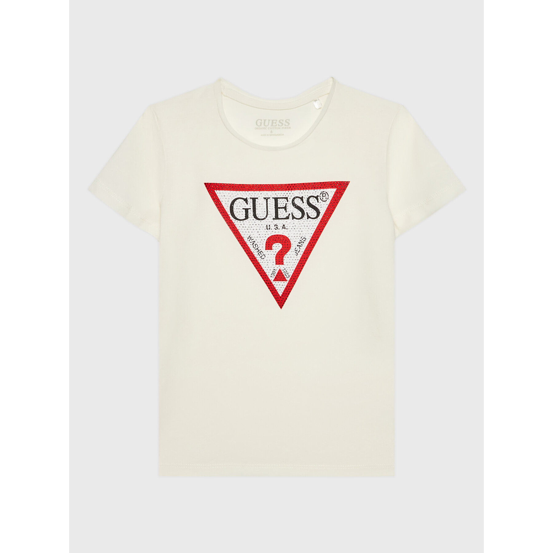 Guess Tričko J2YI51 K6YW1 Biela Regular Fit - Pepit.sk