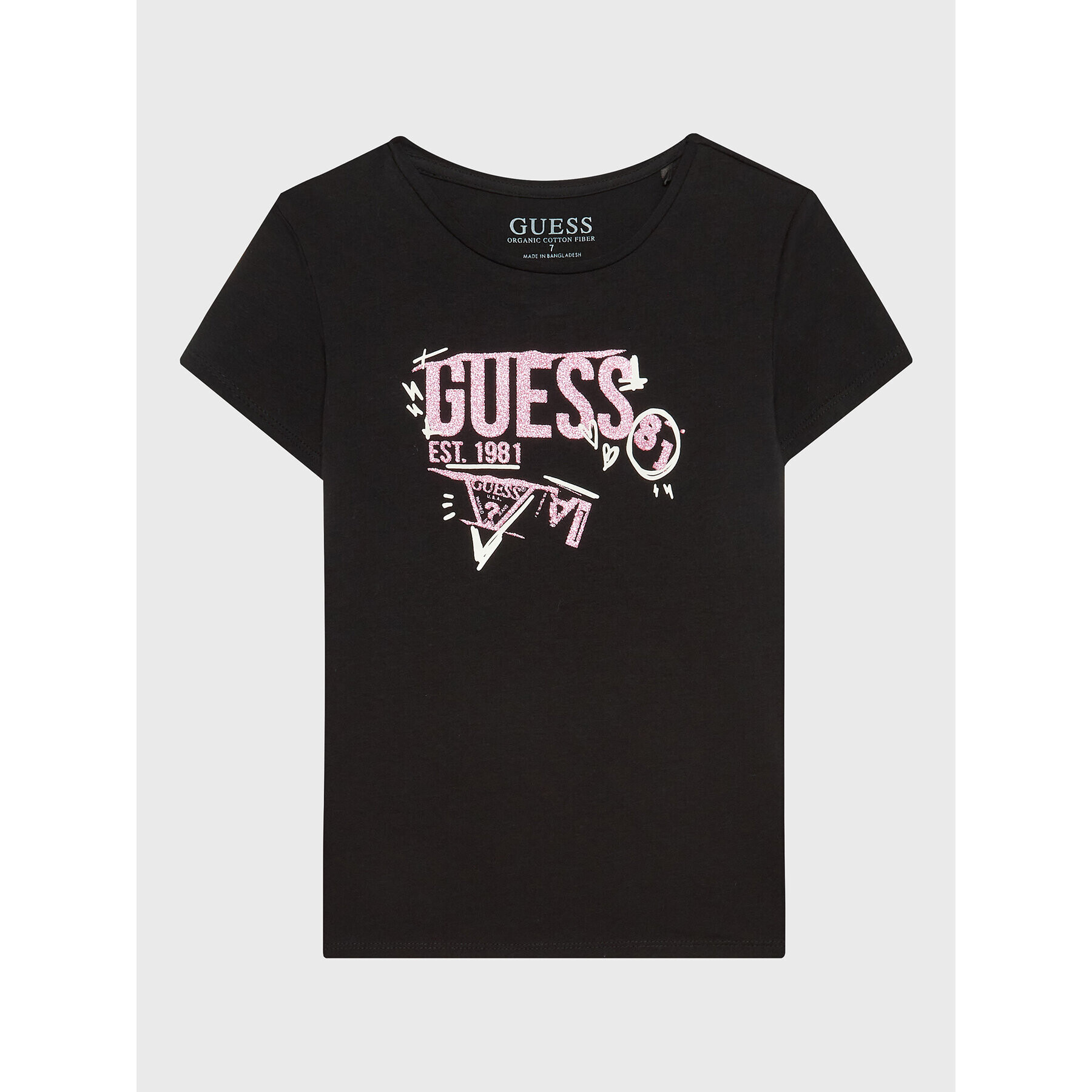 Guess Tričko J3RI06 K6YW1 Čierna Regular Fit - Pepit.sk