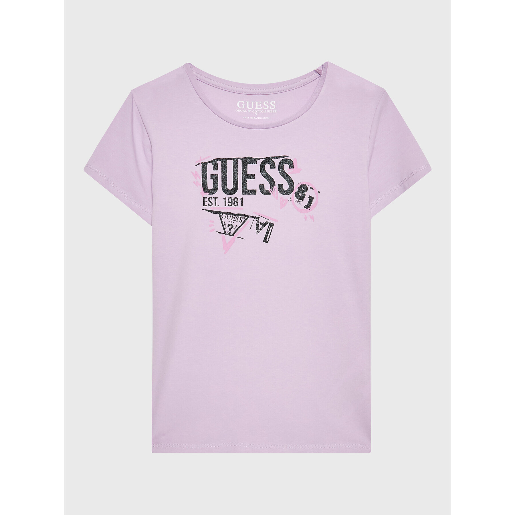 Guess Tričko J3RI06 K6YW1 Fialová Regular Fit - Pepit.sk