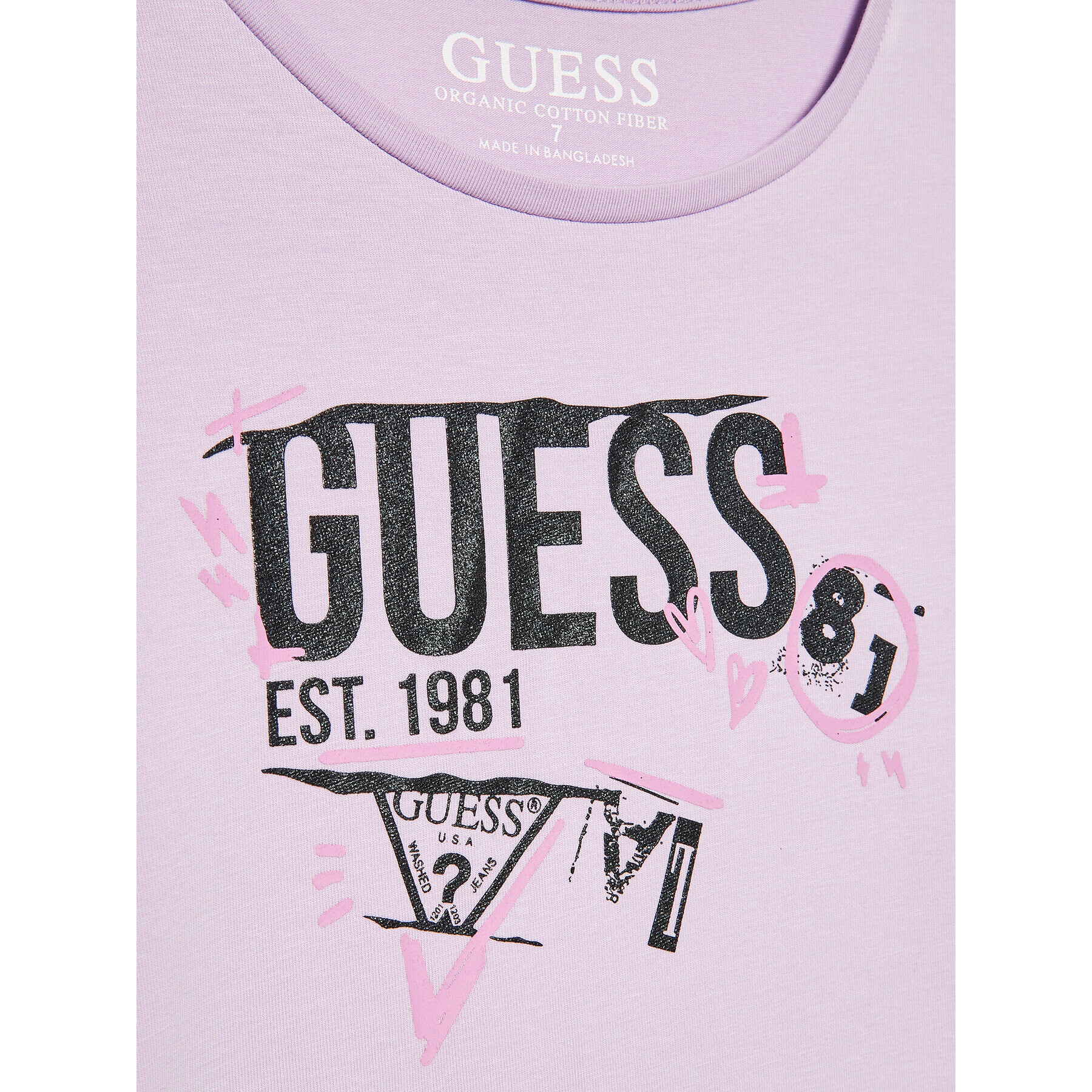 Guess Tričko J3RI06 K6YW1 Fialová Regular Fit - Pepit.sk