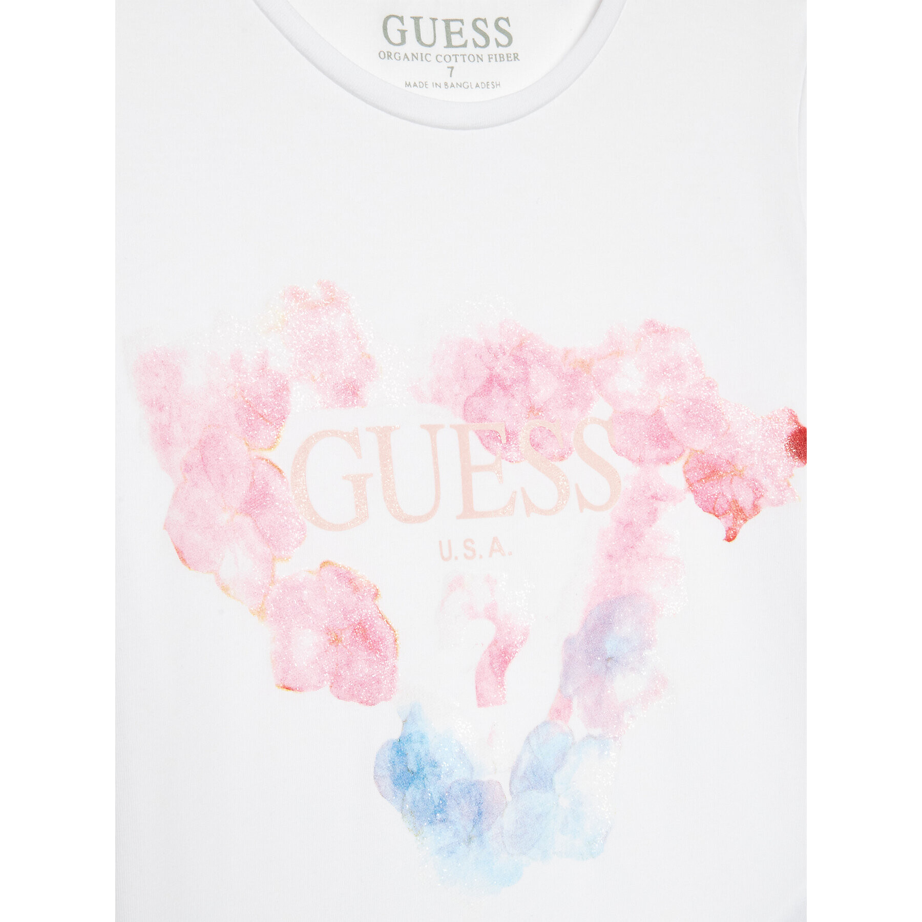 Guess Tričko J3RI28 K6YW1 Biela Regular Fit - Pepit.sk