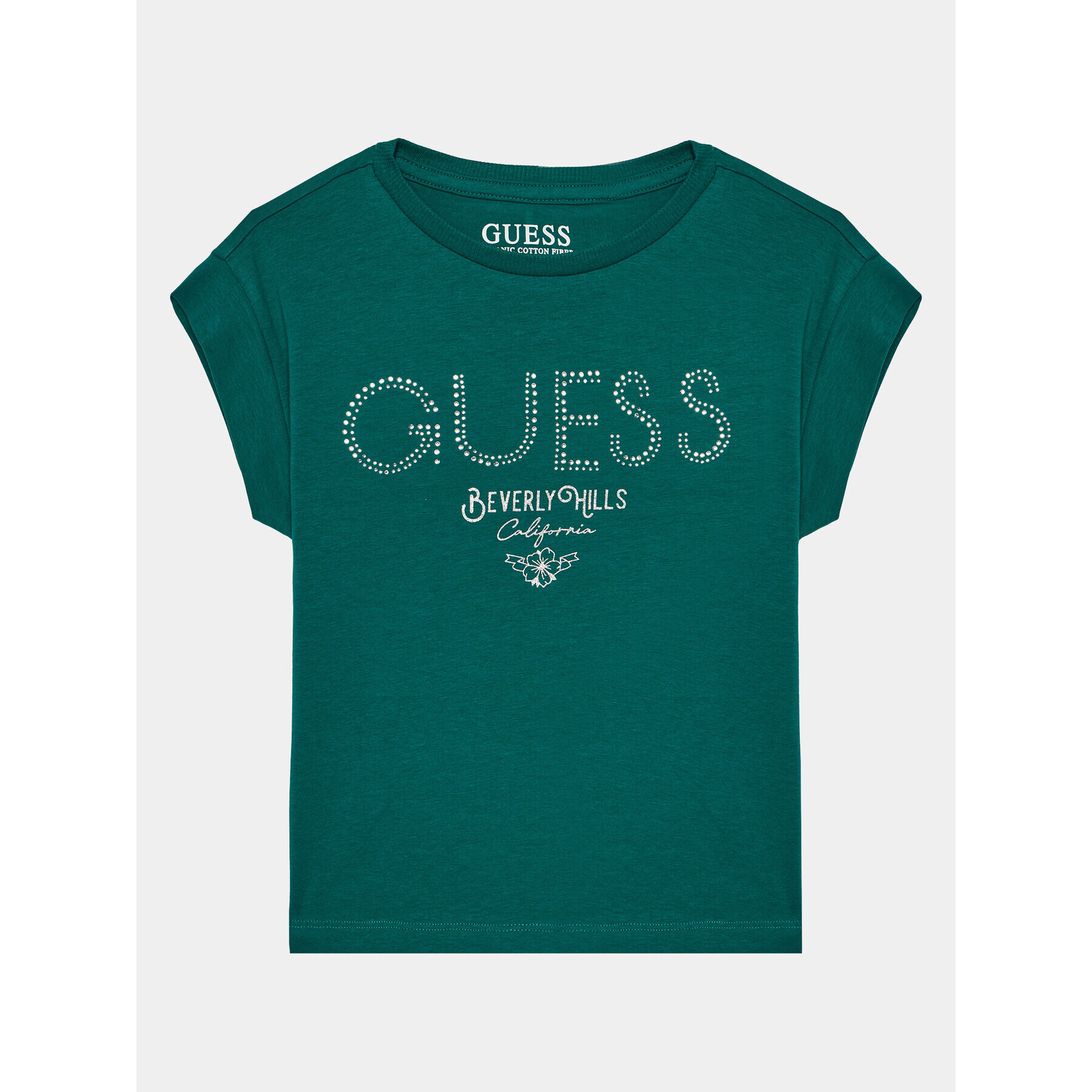 Guess Tričko J4RI37 J1314 Zelená Regular Fit - Pepit.sk