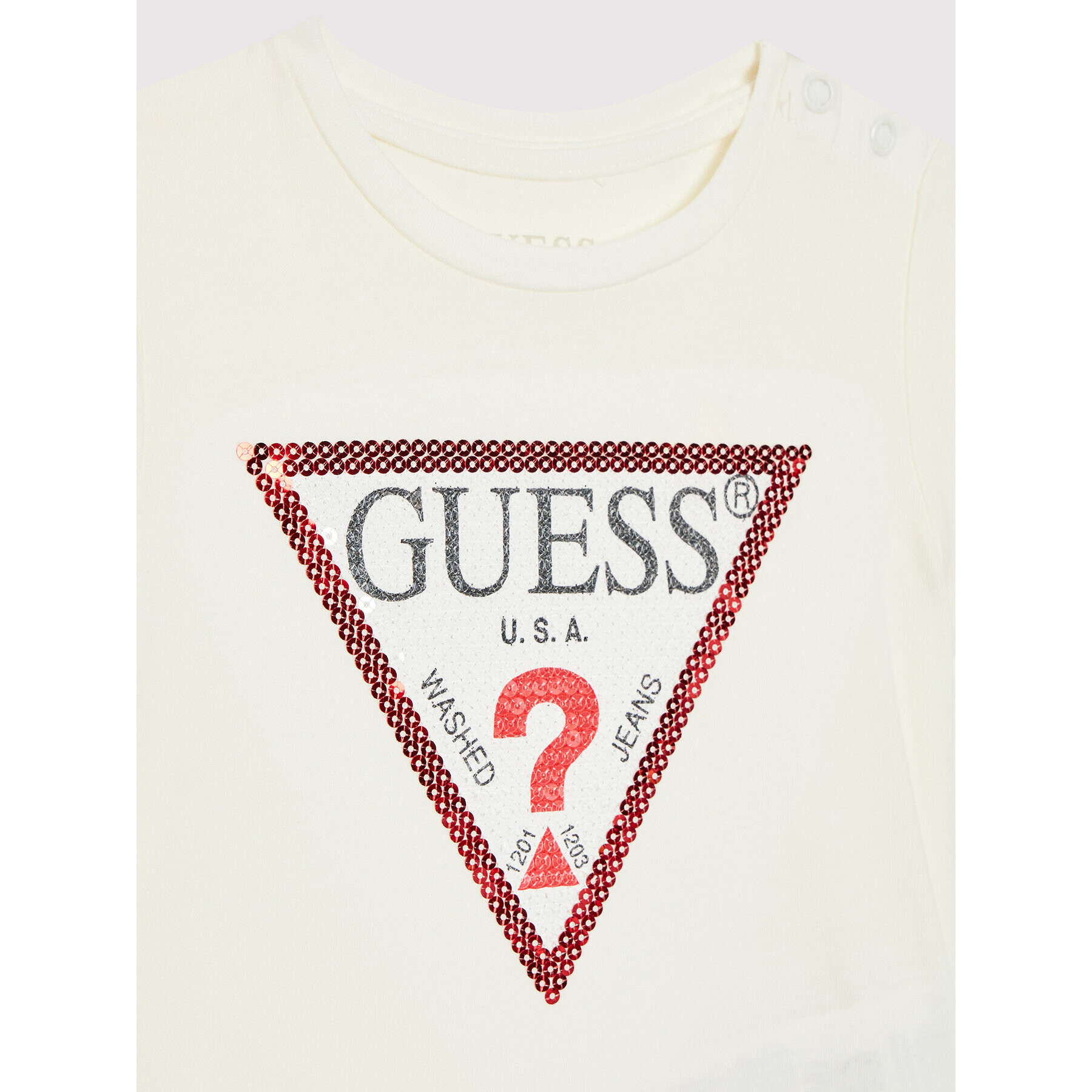 Guess Tričko K2BI22 K6YW1 Biela Regular Fit - Pepit.sk