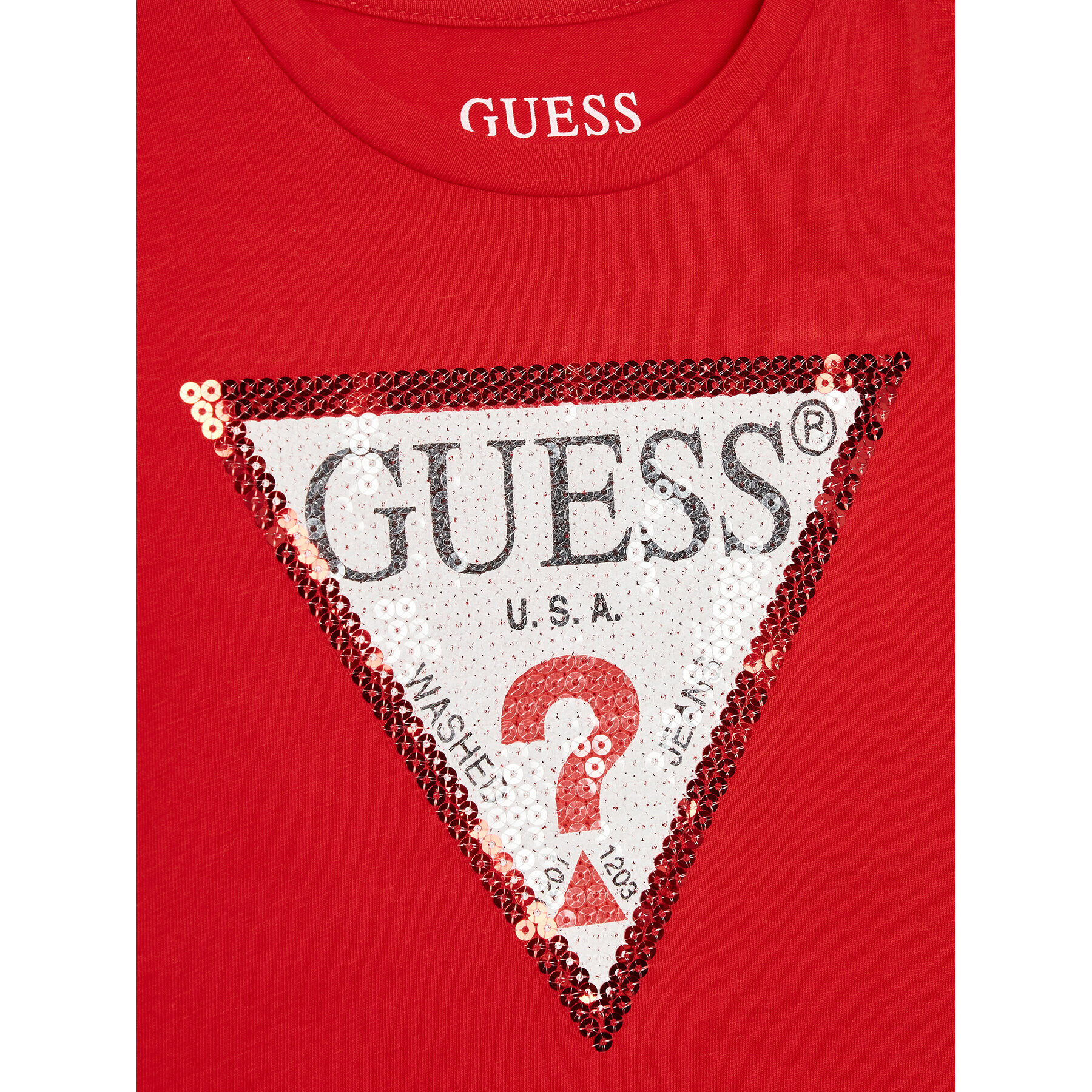 Guess Tričko K2BI22 K6YW1 Červená Regular Fit - Pepit.sk