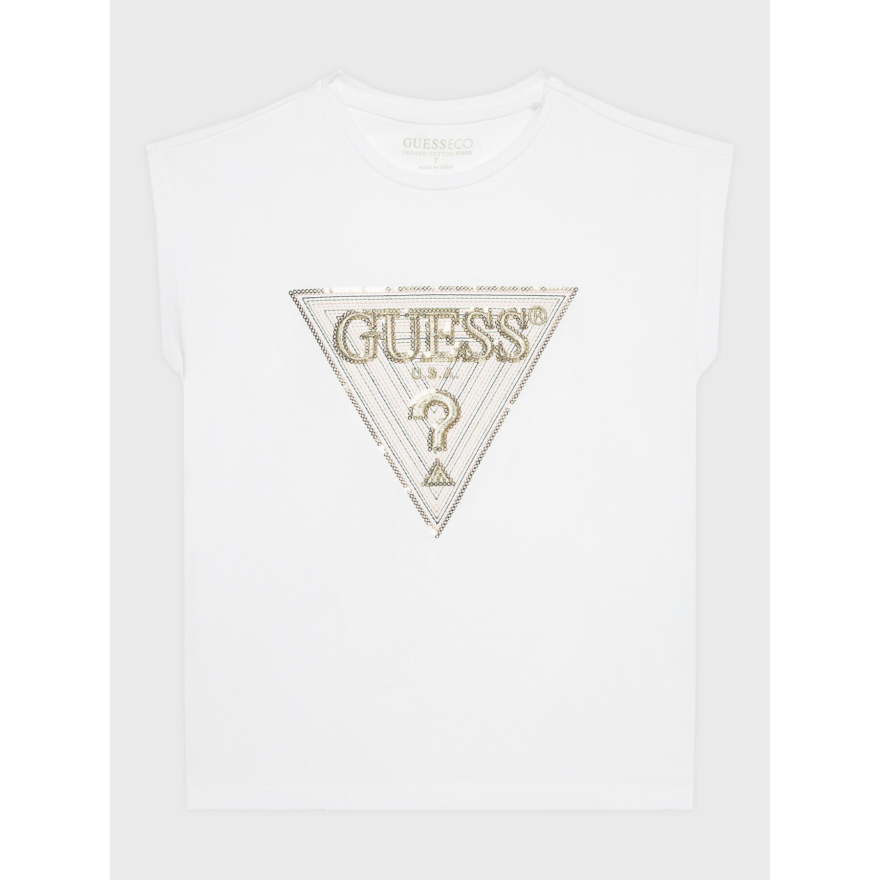 Guess Tričko K3GI07 K6YW1 Biela Boxy Fit - Pepit.sk