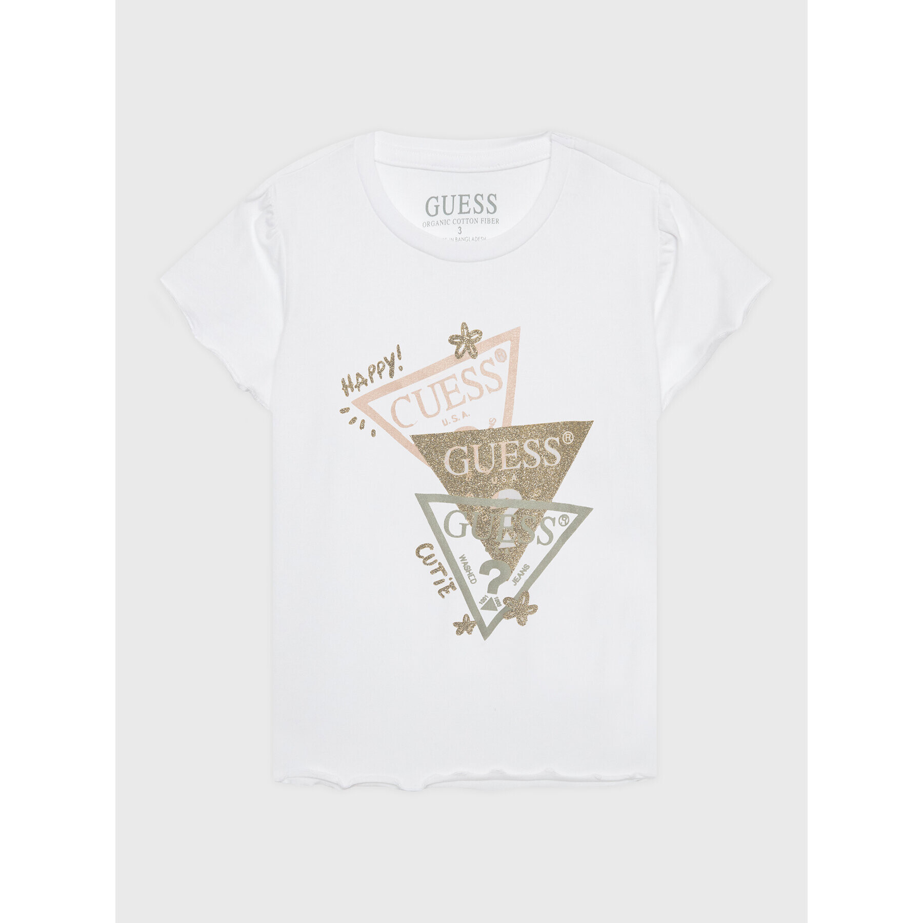 Guess Tričko K3GI09 K6YW1 Biela Regular Fit - Pepit.sk