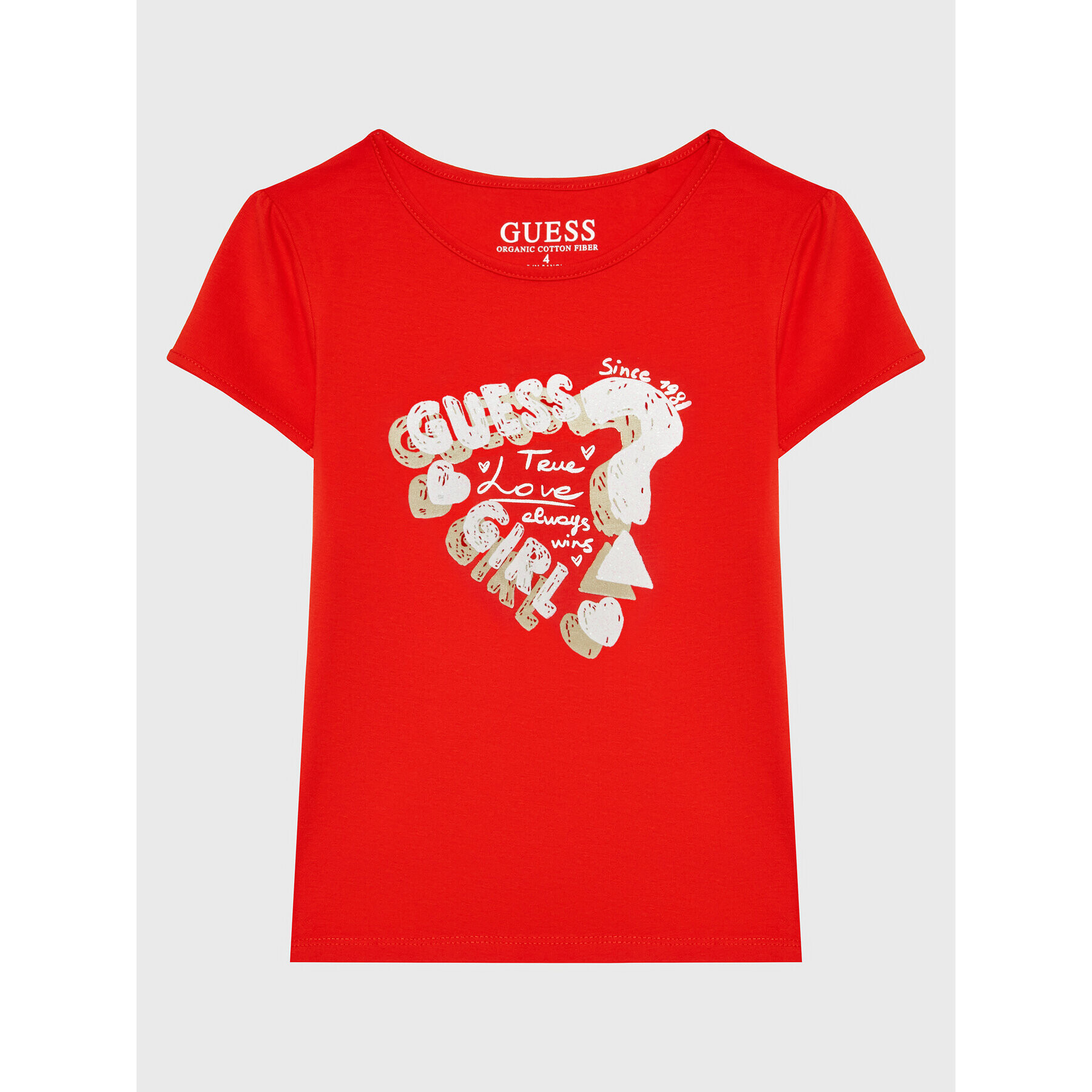 Guess Tričko K3RI13 K6YW1 Červená Regular Fit - Pepit.sk