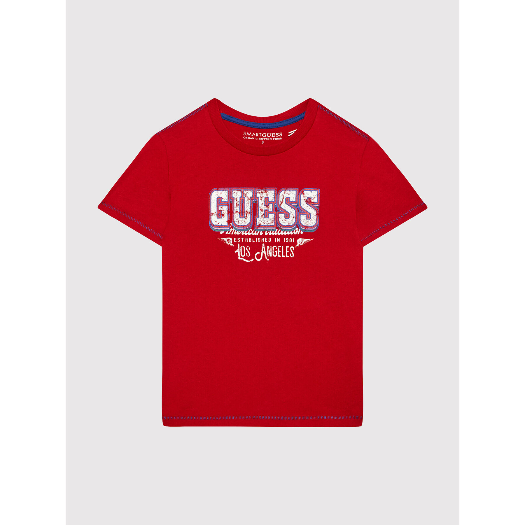 Guess Tričko L2RI11 K8HM0 Červená Regular Fit - Pepit.sk