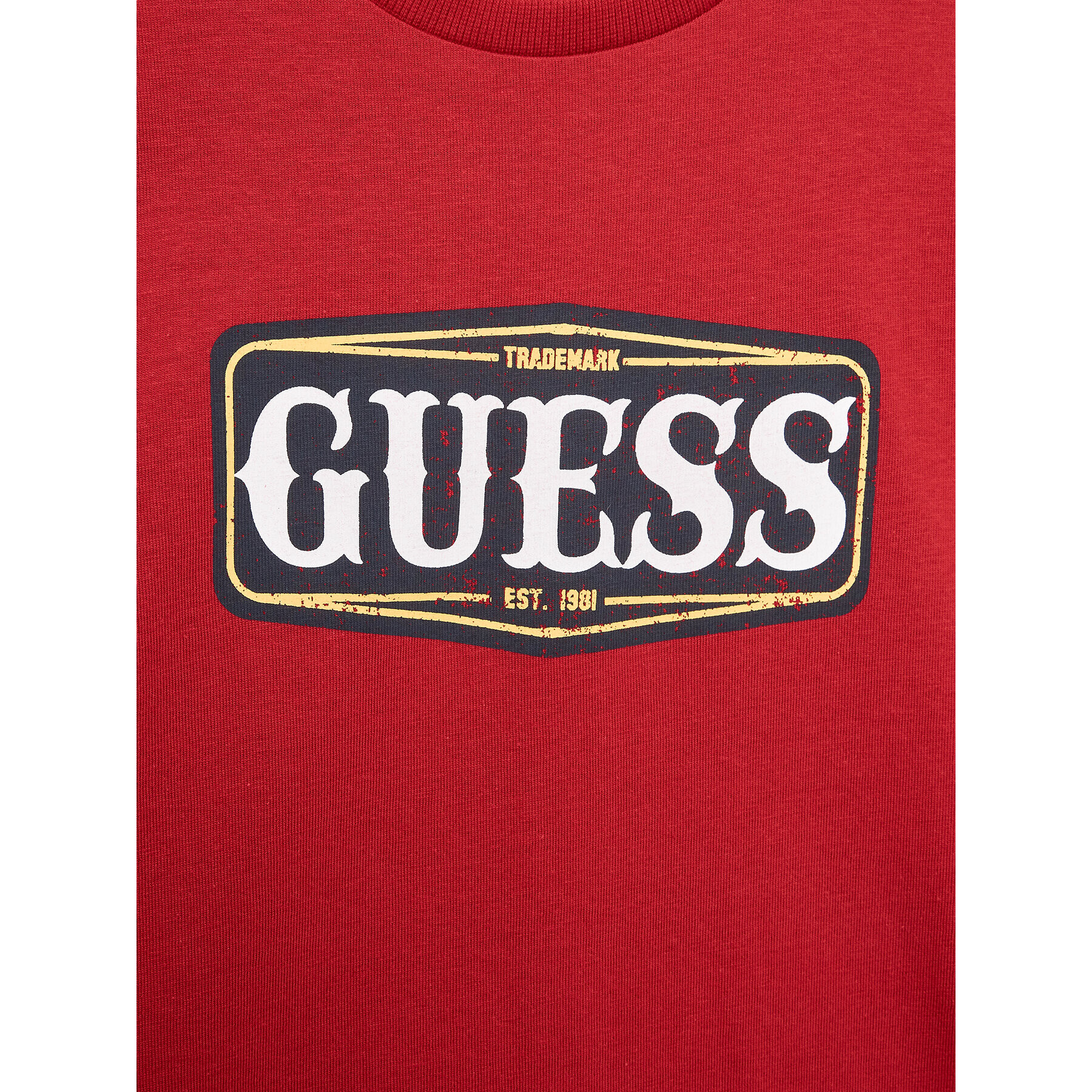 Guess Tričko L3BI01 I3Z14 Červená Regular Fit - Pepit.sk