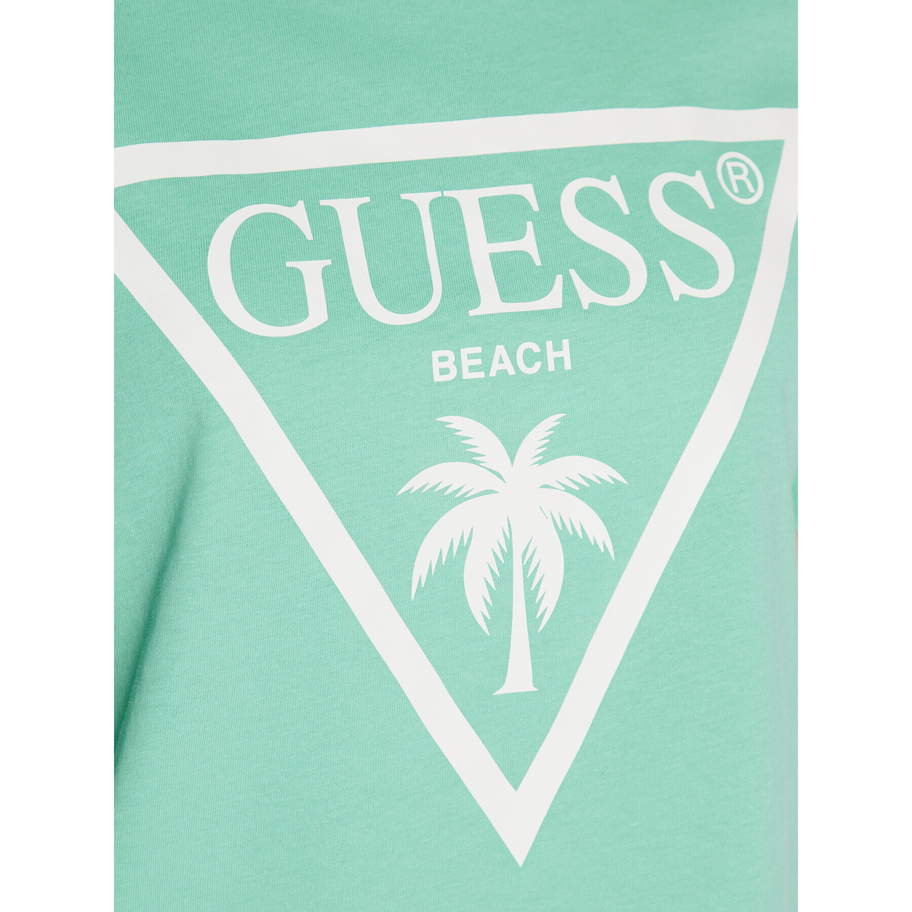 Guess Tričko Logo E02I01 JA914 Zelená Boxy Fit - Pepit.sk