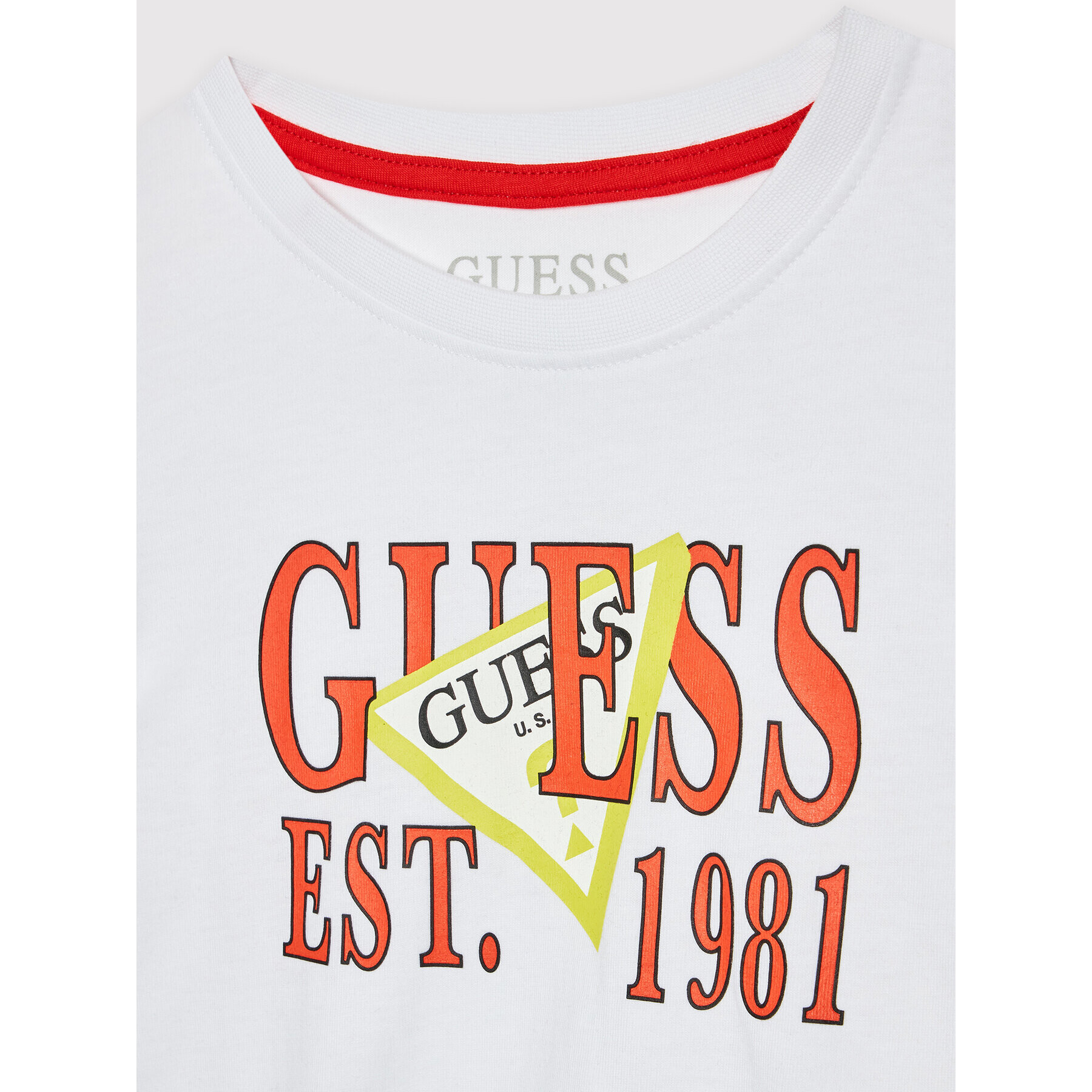 Guess Tričko N2RI00 K8HM0 Biela Regular Fit - Pepit.sk