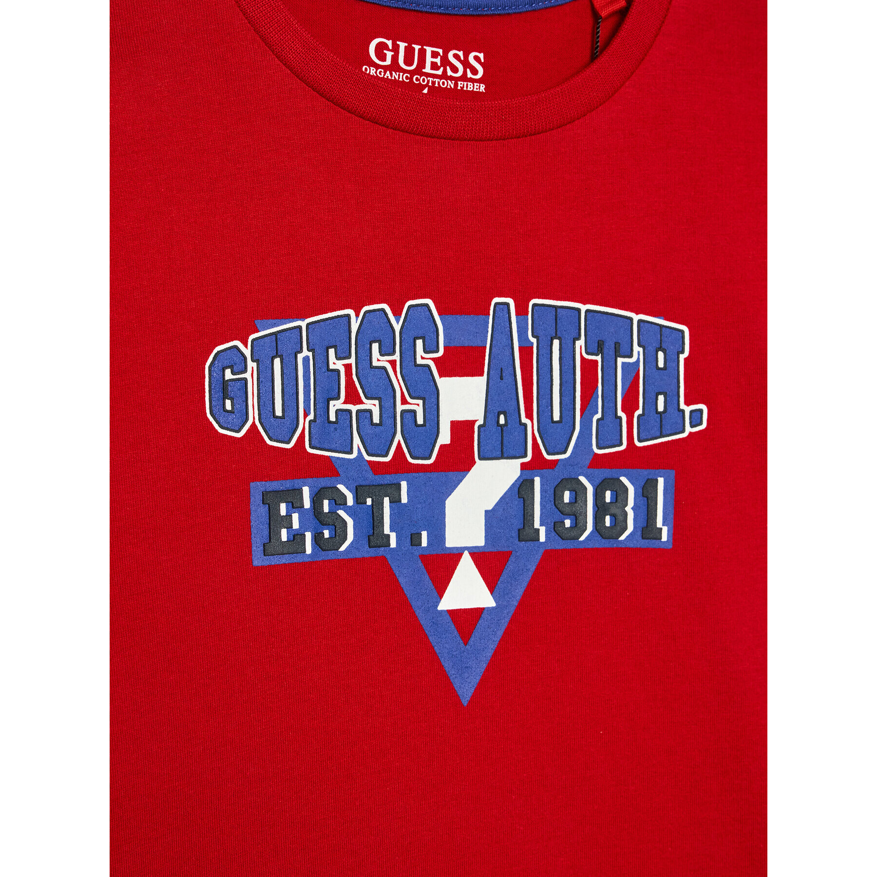 Guess Tričko N2RI10 K8HM0 Červená Regular Fit - Pepit.sk