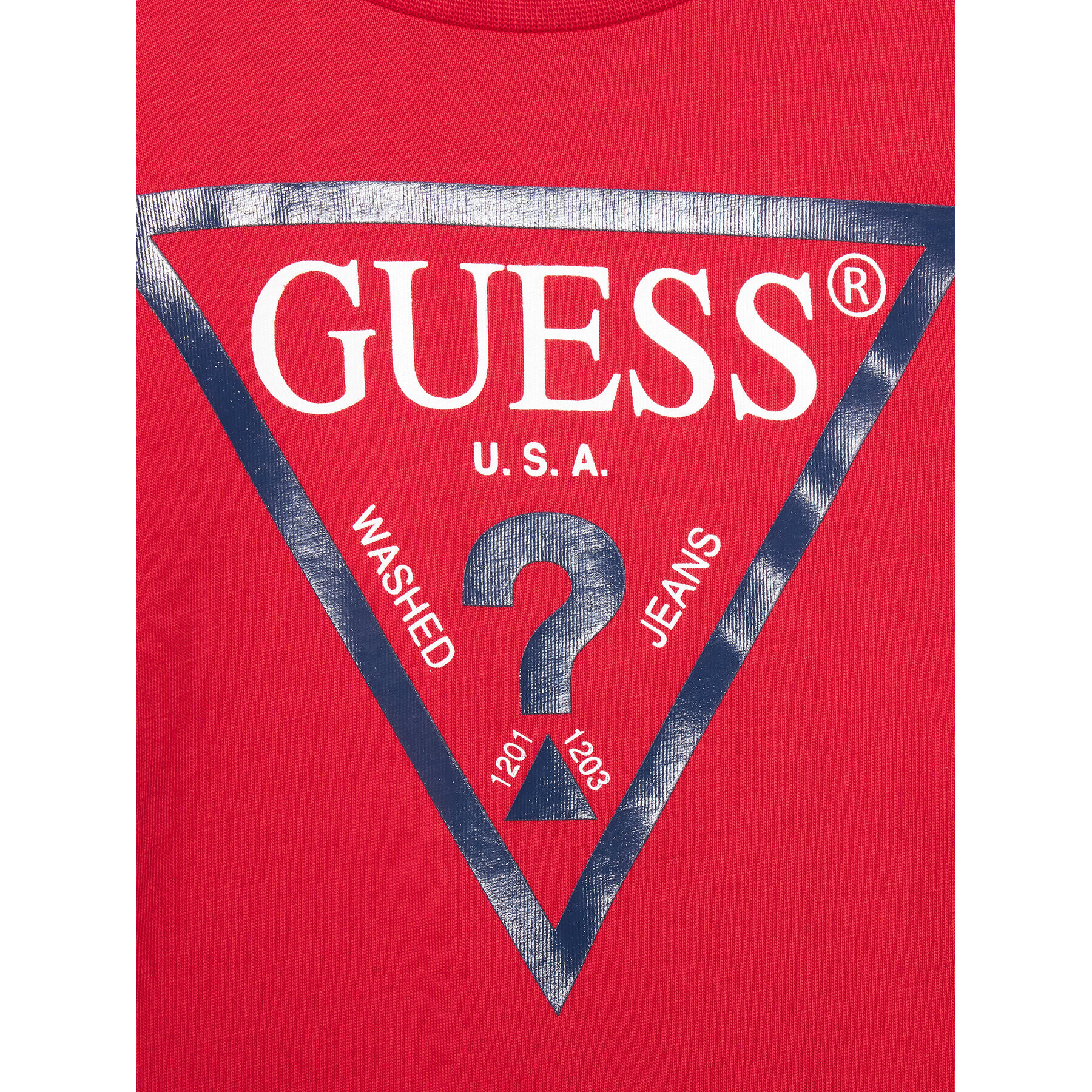 Guess Tričko N73I55 K8HM0 Červená Regular Fit - Pepit.sk