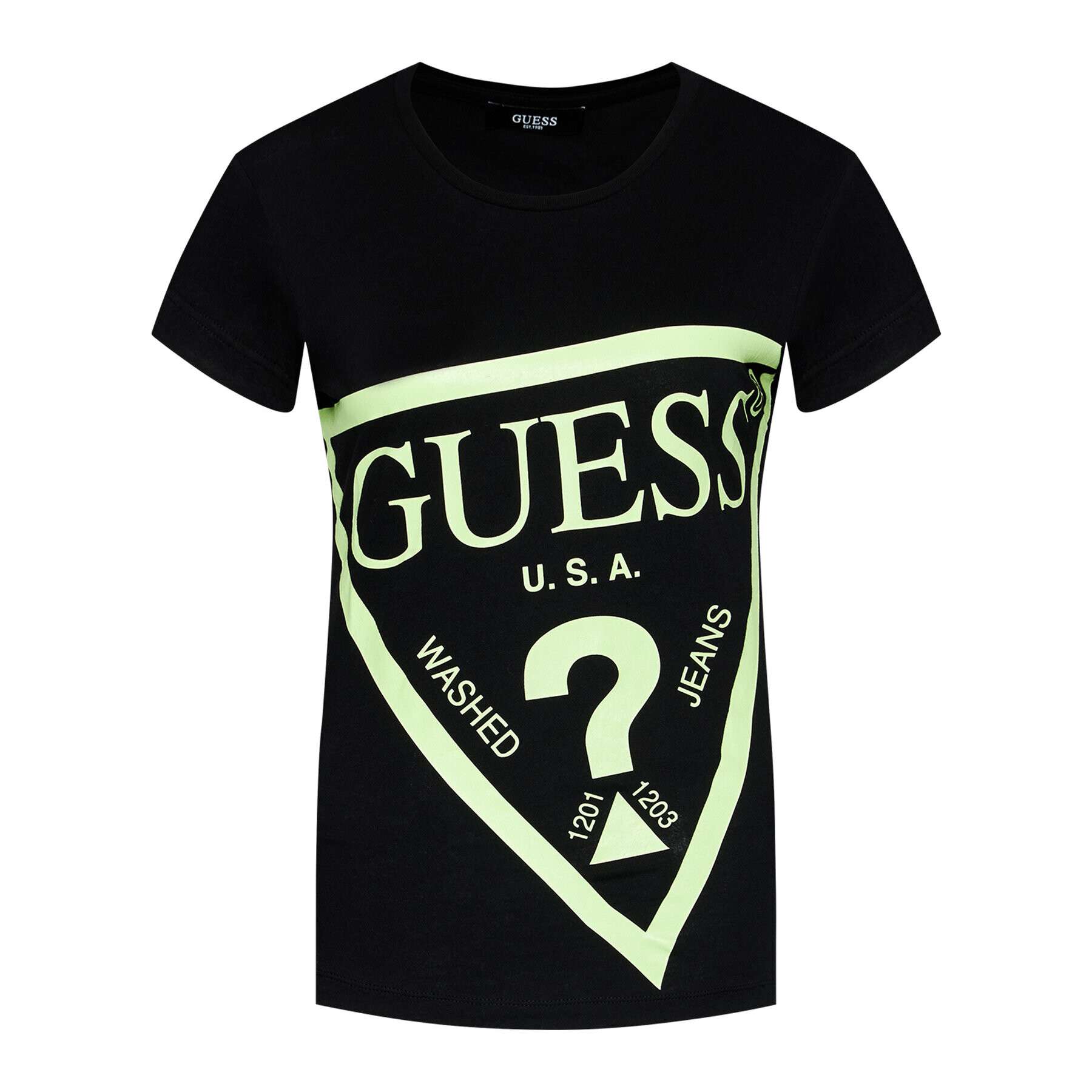 Guess Tričko O1GA56 JA911 Čierna Regular Fit - Pepit.sk