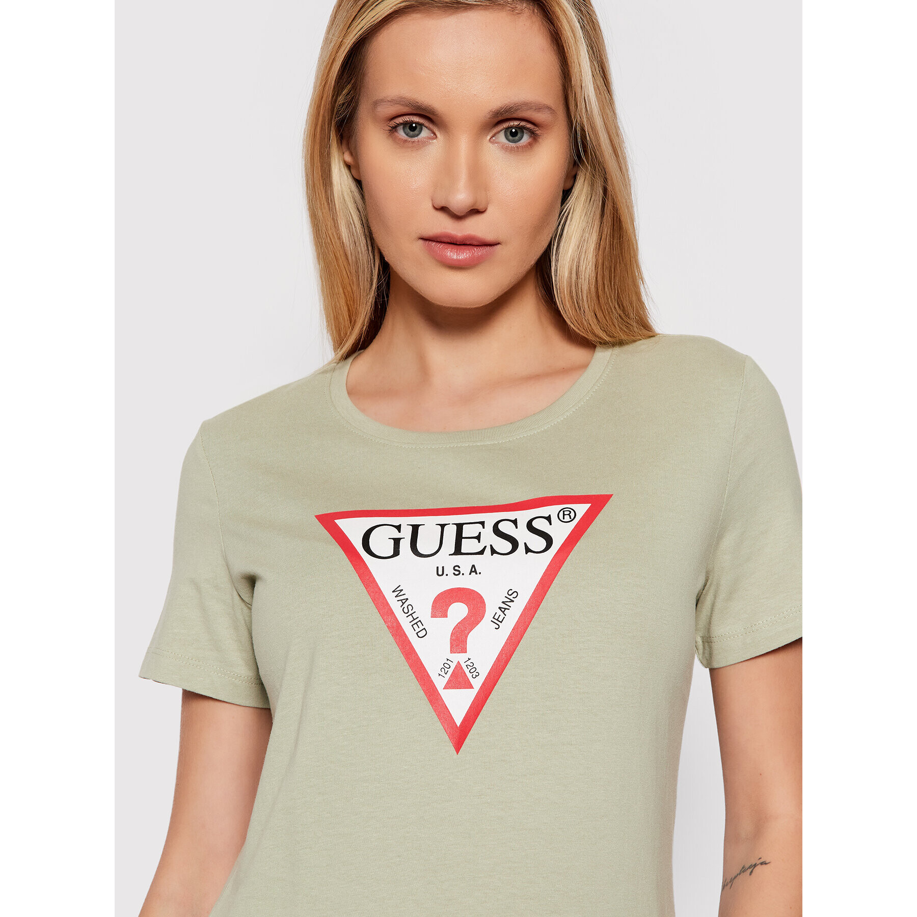 Guess Tričko Original W1YI1B I3Z11 Zelená Boxy Fit - Pepit.sk