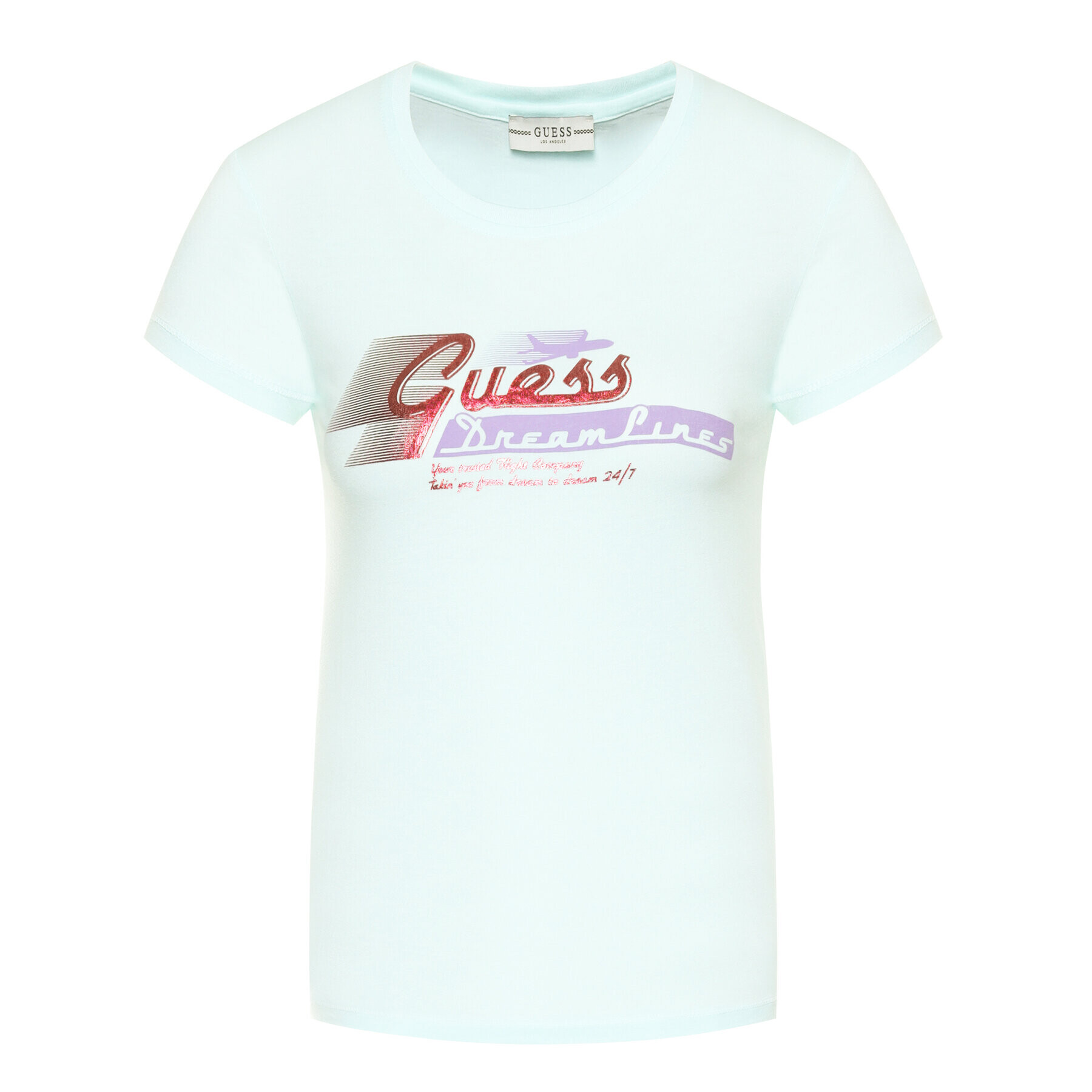 Guess Tričko Prisca W0GI78 K46D0 Modrá Regular Fit - Pepit.sk