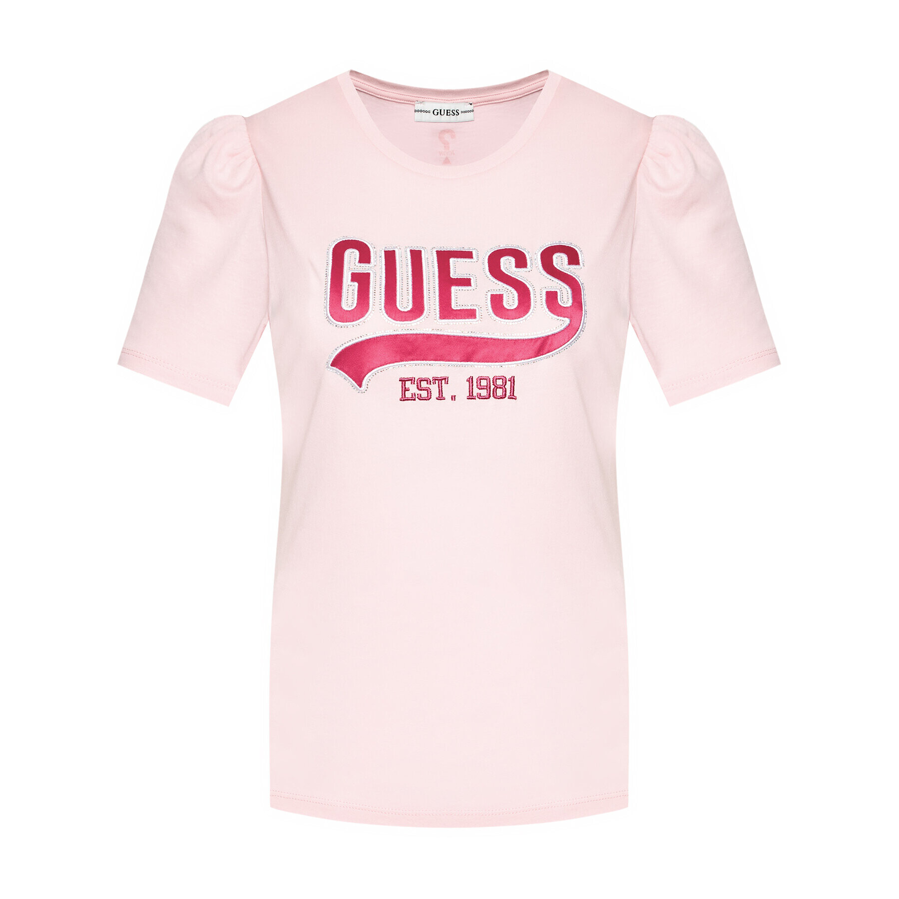 Guess Tričko Ss Cn Marisol W1GI0H K46D0 Ružová Regular Fit - Pepit.sk