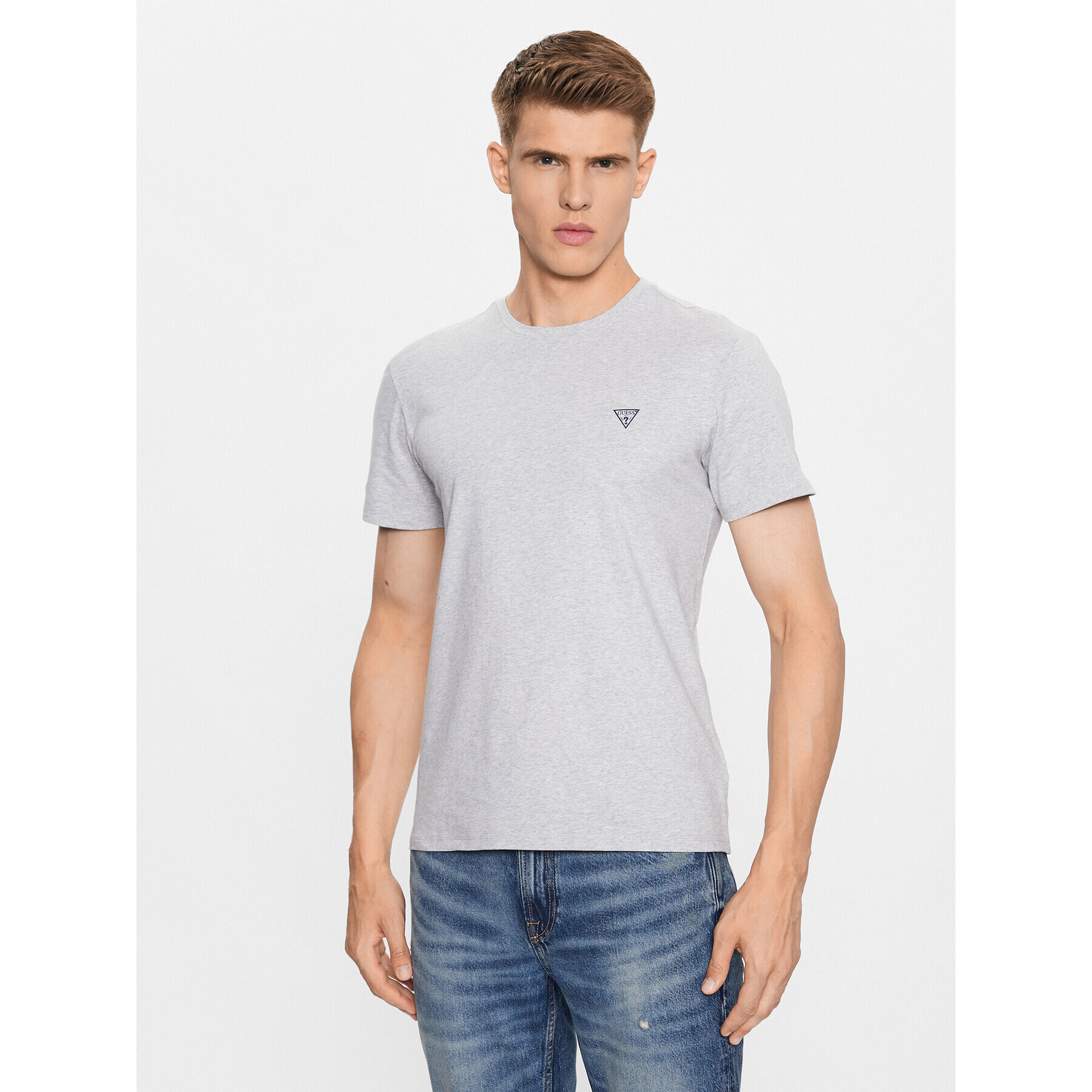 Guess Tričko U97M00 K6YW1 Sivá Slim Fit - Pepit.sk