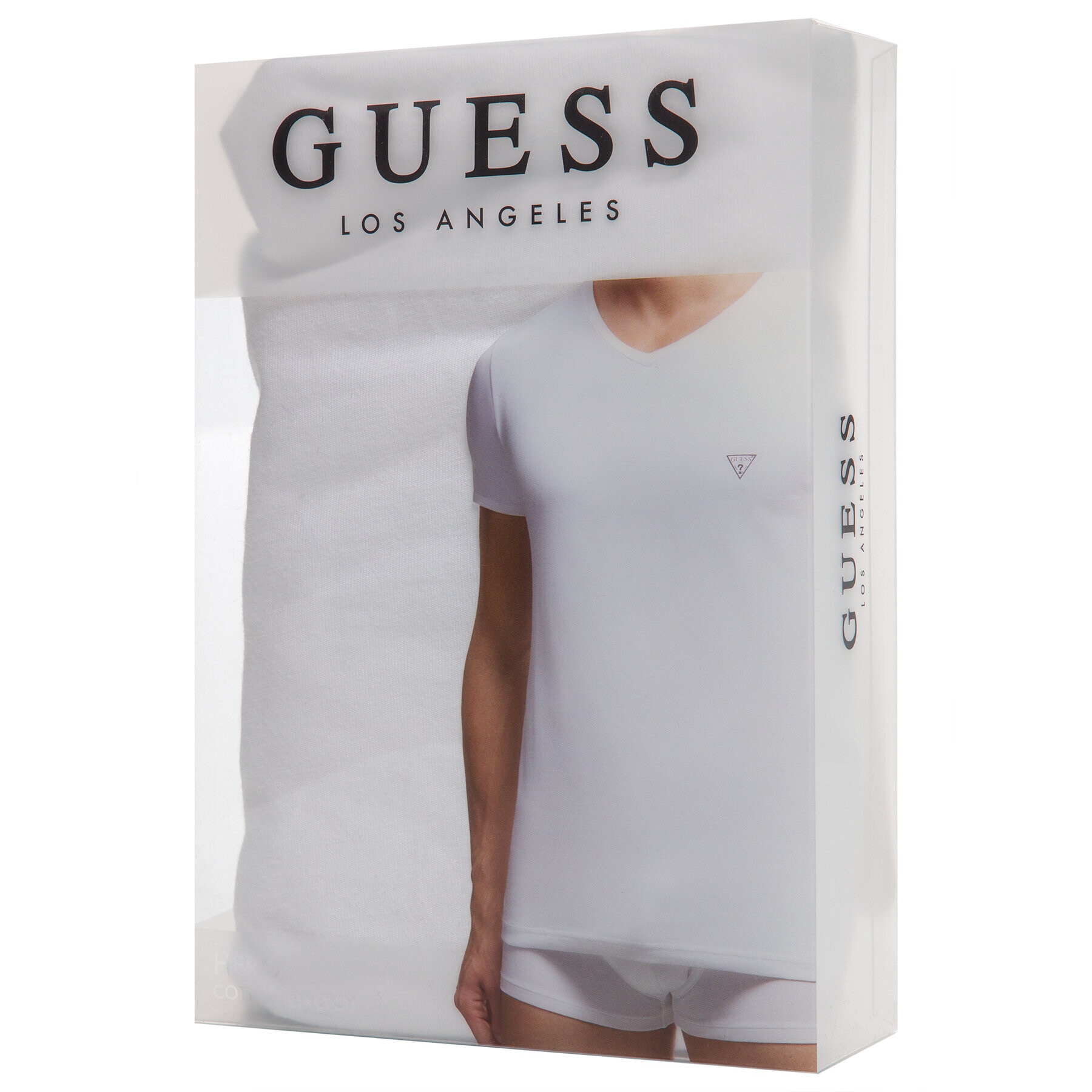 Guess Tričko U97M01 JR003 Biela Slim Fit - Pepit.sk