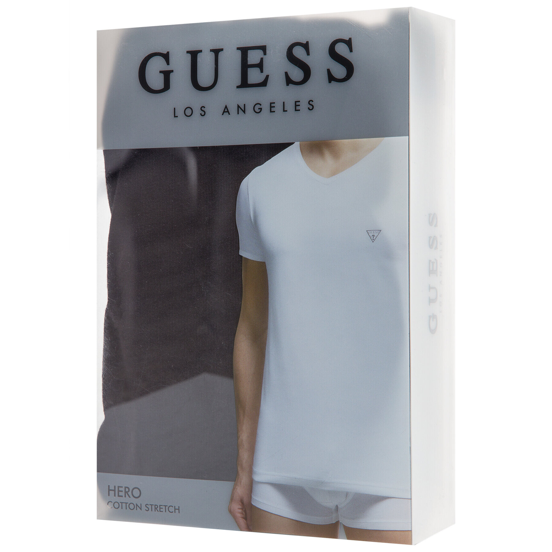 Guess Tričko U97M01 JR003 Čierna Slim Fit - Pepit.sk