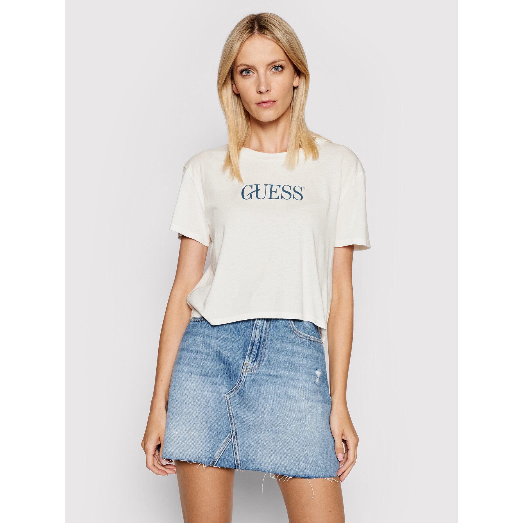 Guess Tričko W0GP90 K19U4 Biela Regular Fit - Pepit.sk