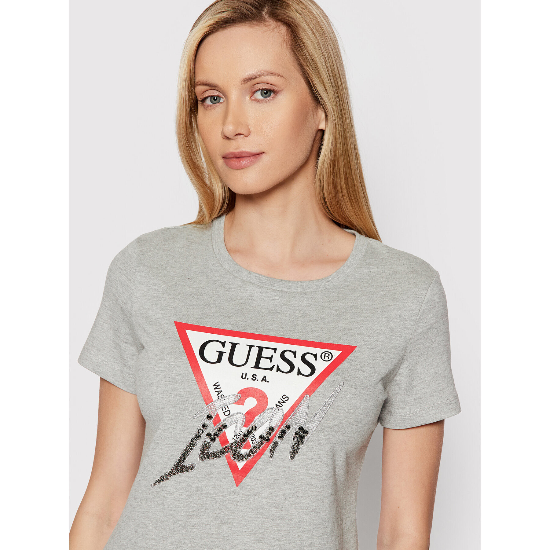 Guess Tričko W2GI02 I3Z11 Sivá Regular Fit - Pepit.sk