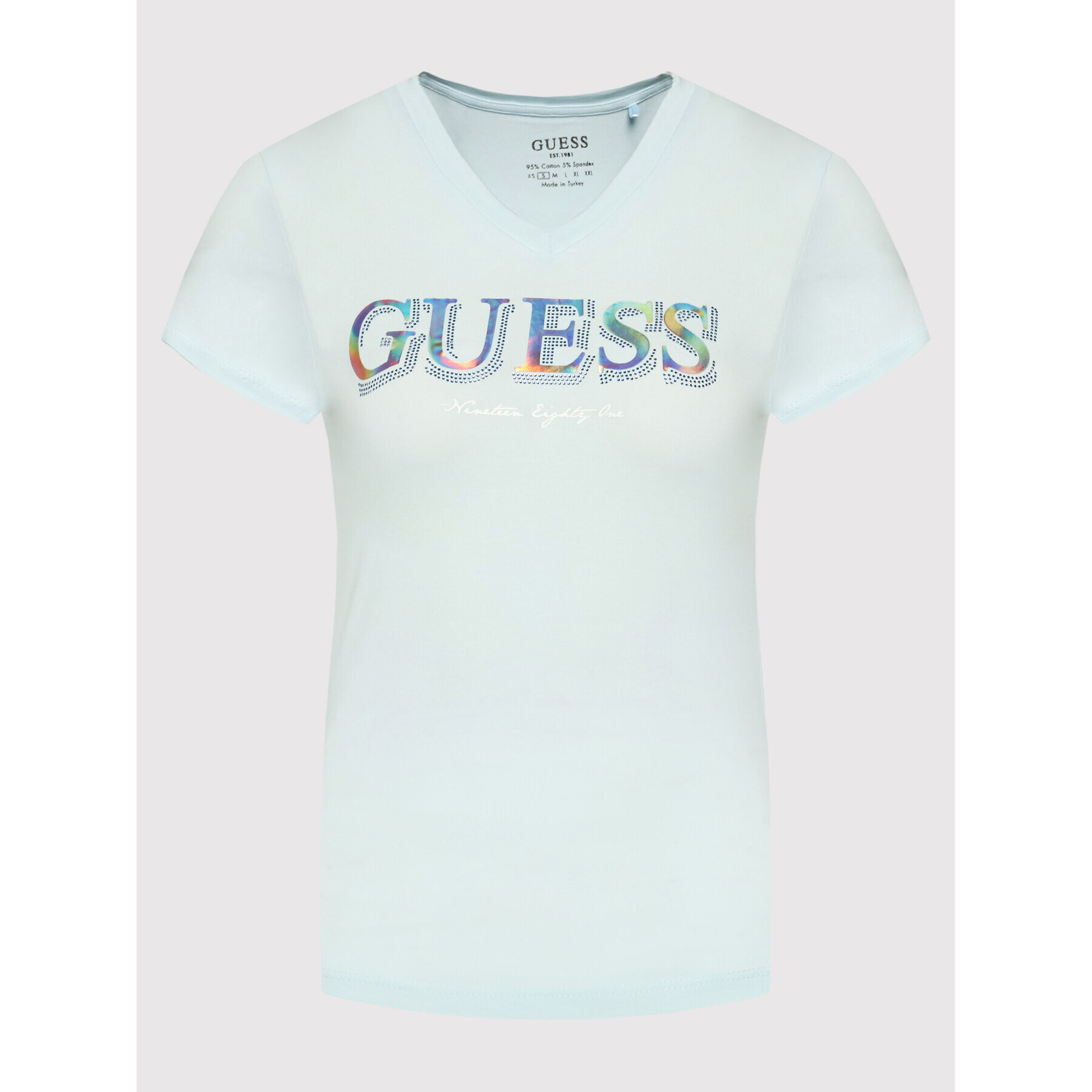 Guess Tričko W2GI05 J1300 Modrá Regular Fit - Pepit.sk