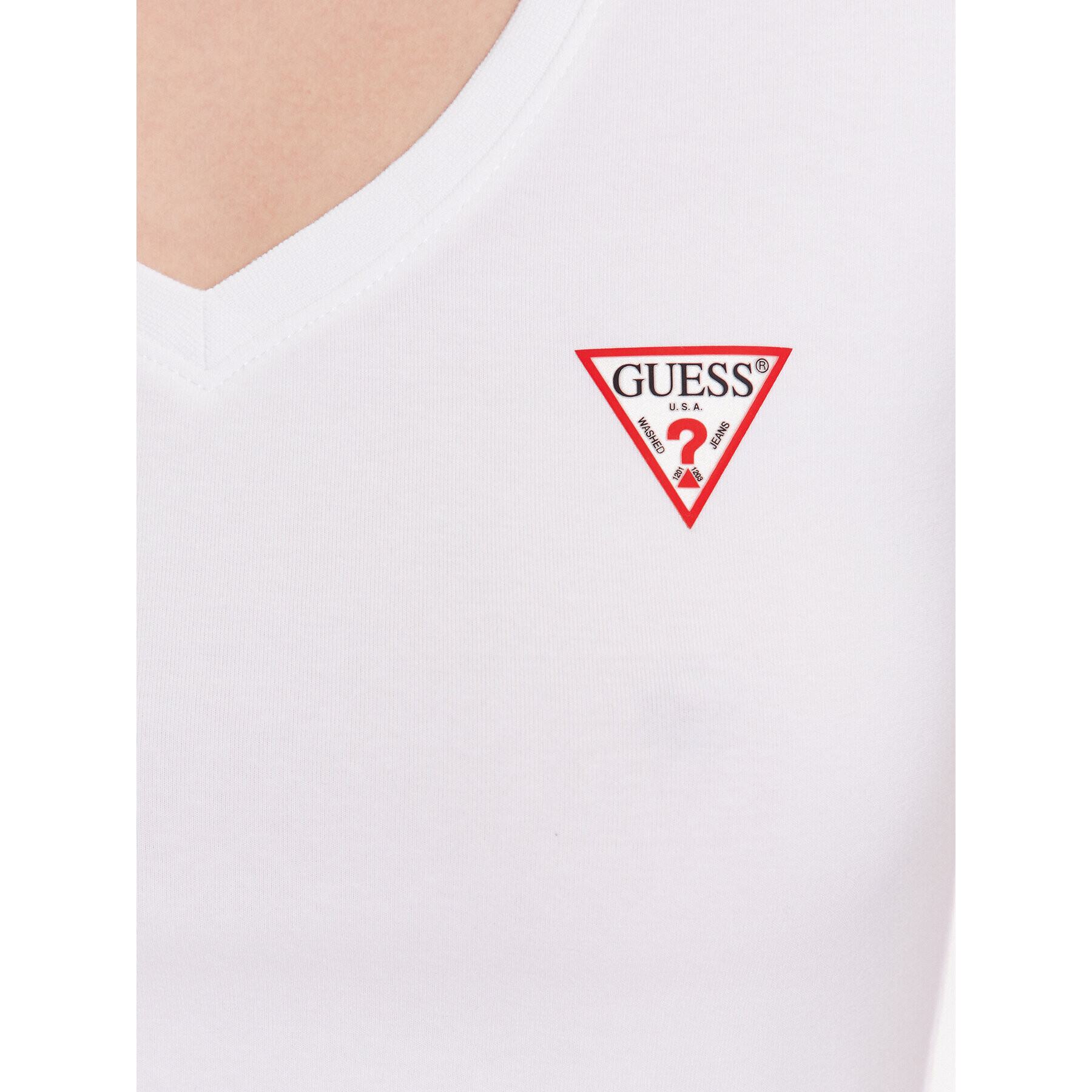 Guess Tričko W2YI45 J1314 Biela Slim Fit - Pepit.sk