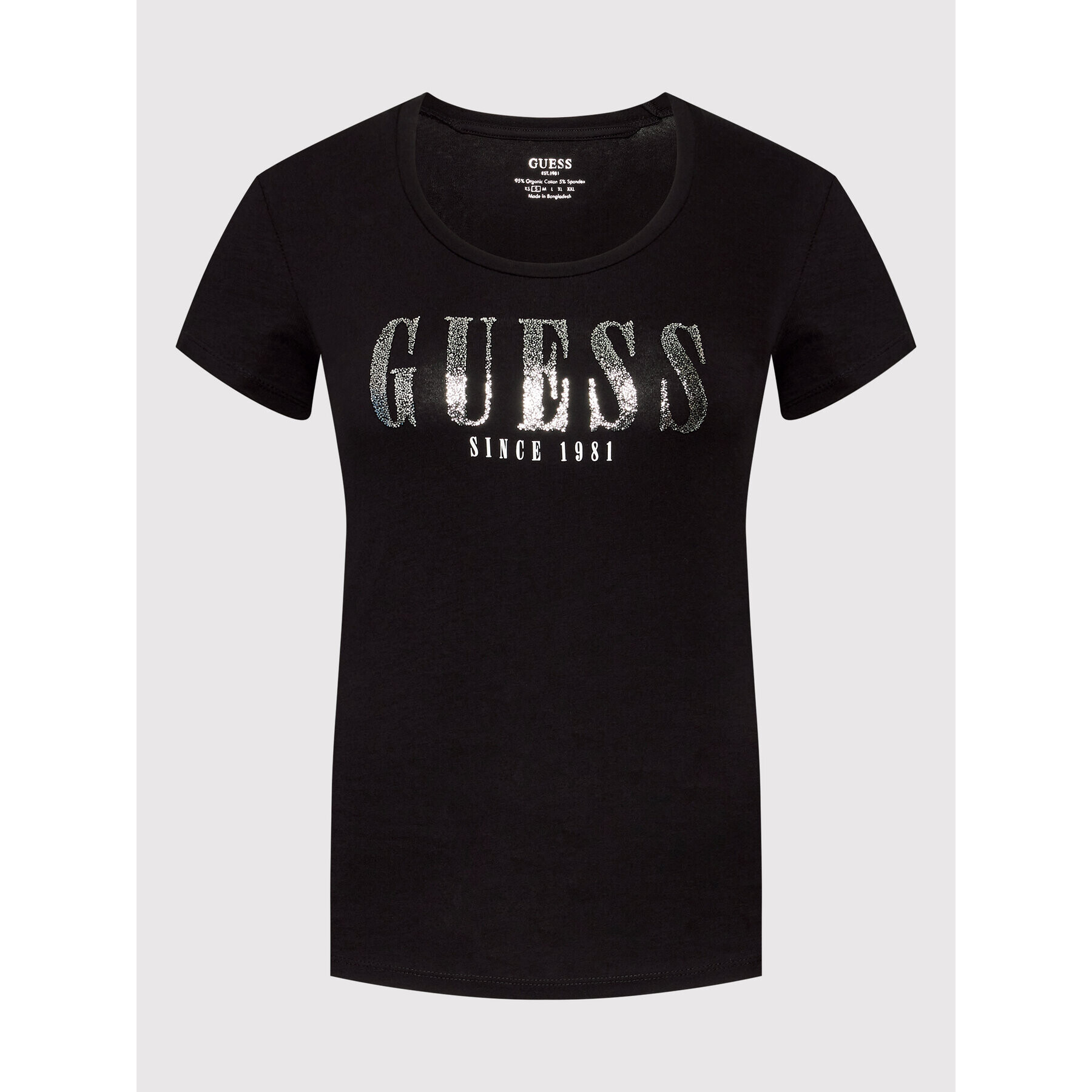 Guess Tričko W2YI54 J1311 Čierna Slim Fit - Pepit.sk