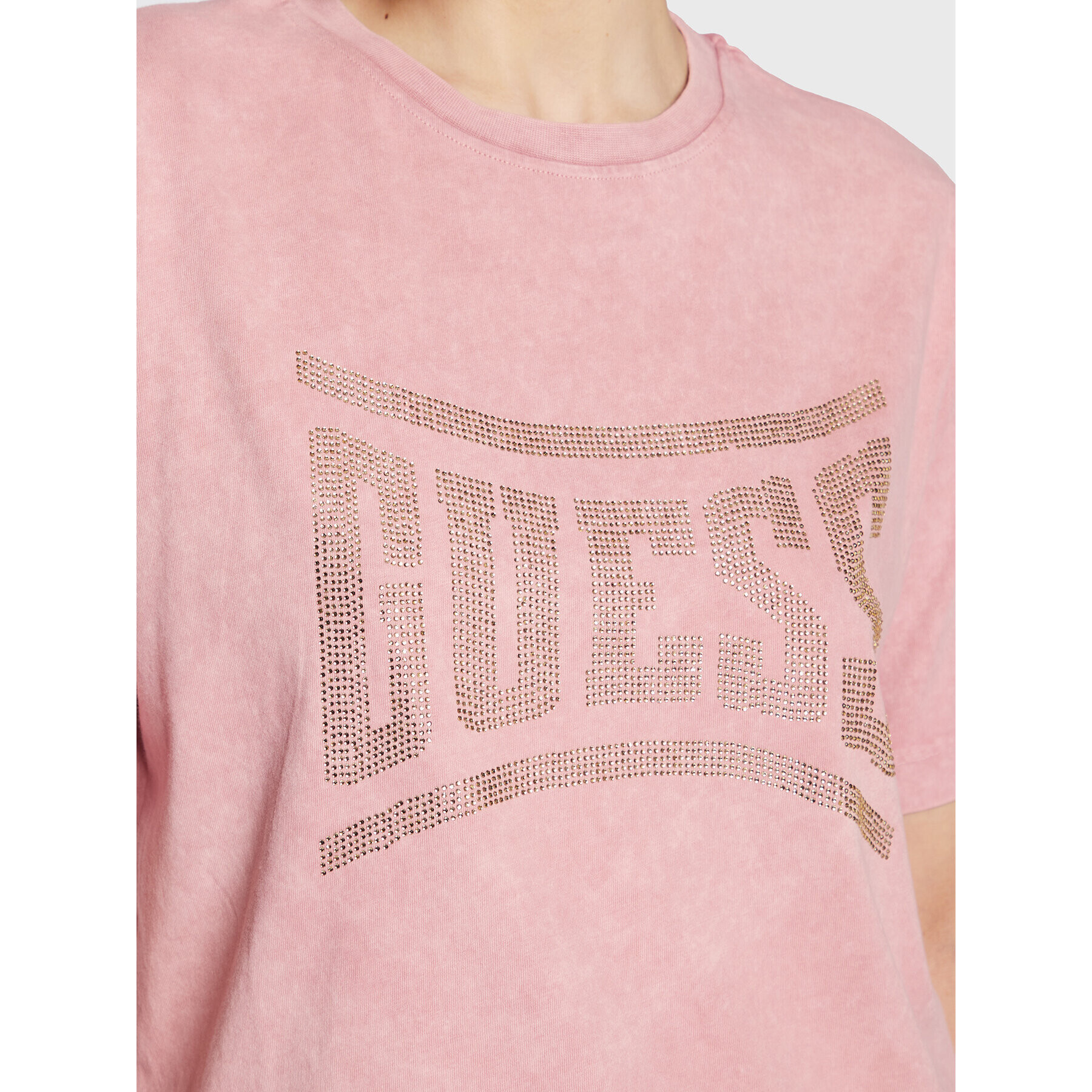 Guess Tričko W3RI23 K8FQ0 Ružová Relaxed Fit - Pepit.sk