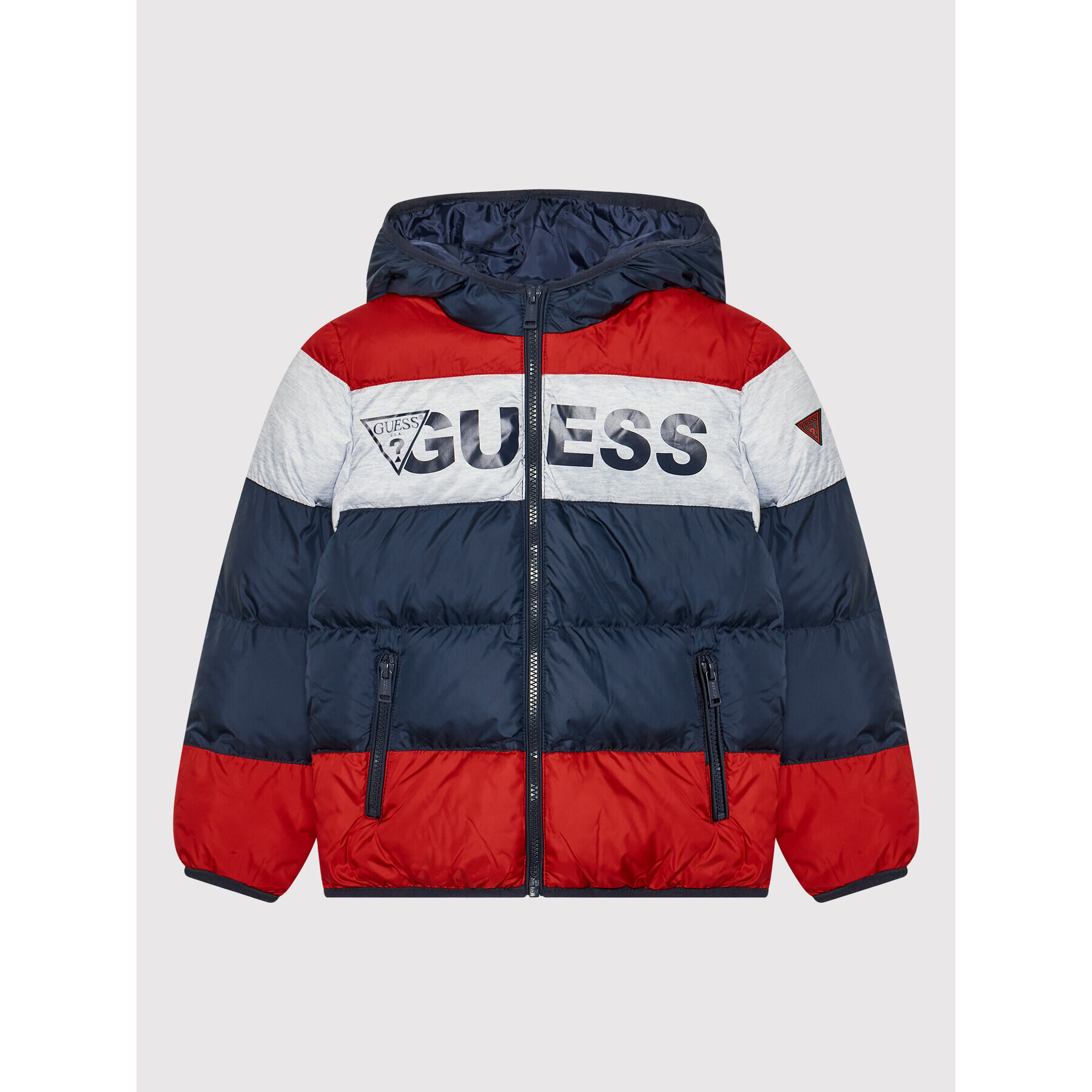 Guess Vatovaná bunda L2YL08 WDGX0 Tmavomodrá Regular Fit - Pepit.sk