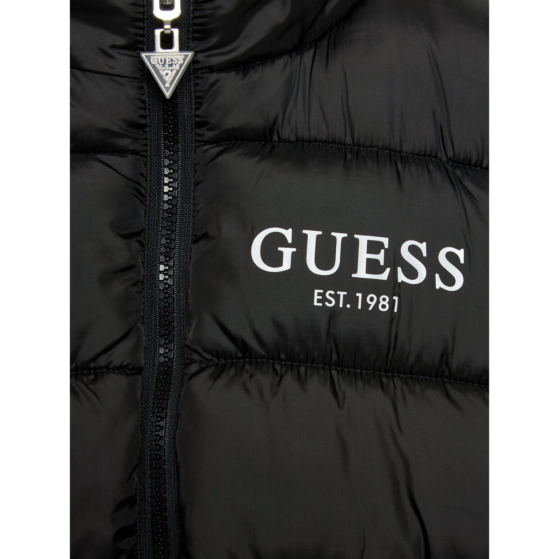 Guess Vatovaná bunda L3BL12 WF0A0 Čierna Regular Fit - Pepit.sk