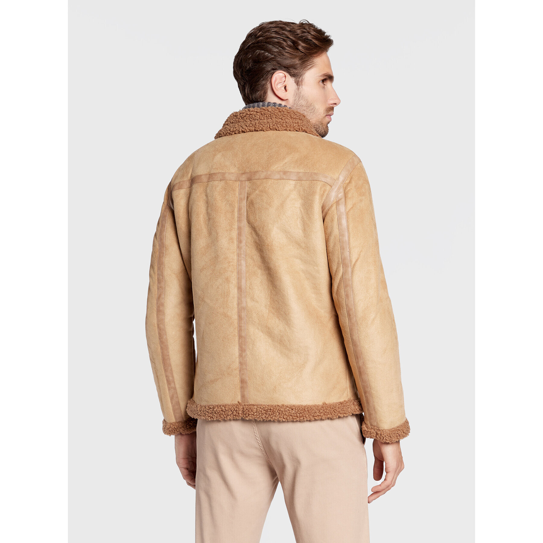 Guess Zimné bundy Shearling M2BL33 WEZA2 Hnedá Regular Fit - Pepit.sk