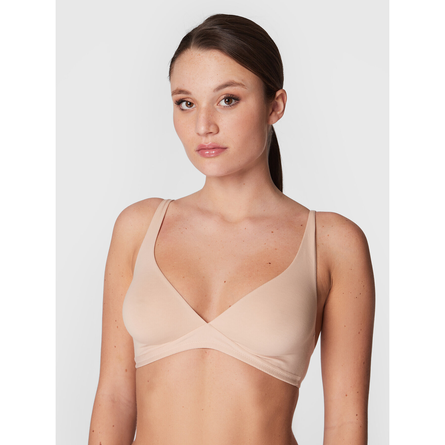 Hanro Podprsenka Bralette Cotton Sensation 1387 Béžová - Pepit.sk