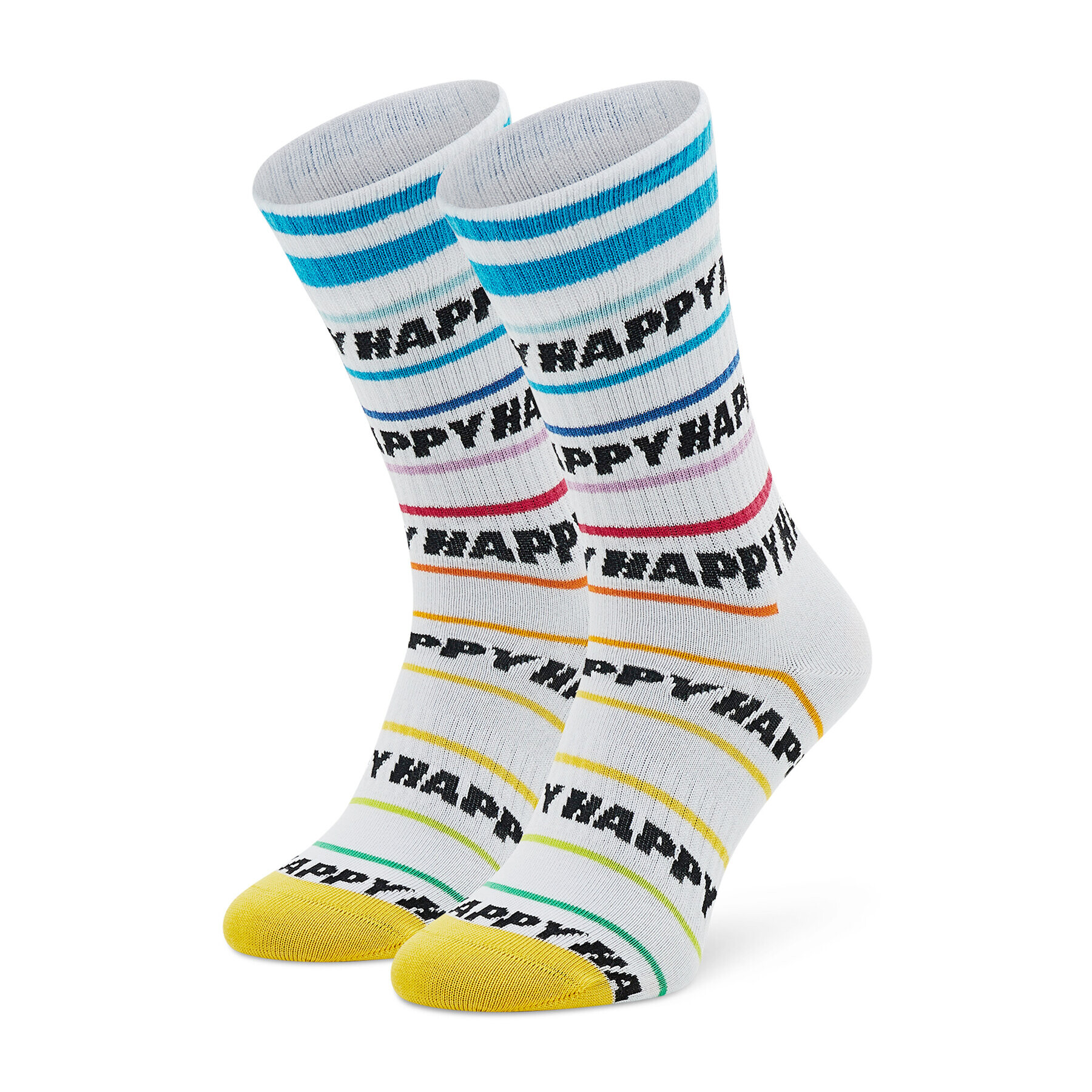 Happy Socks Ponožky Vysoké Unisex ATHAP29-1300 Biela - Pepit.sk