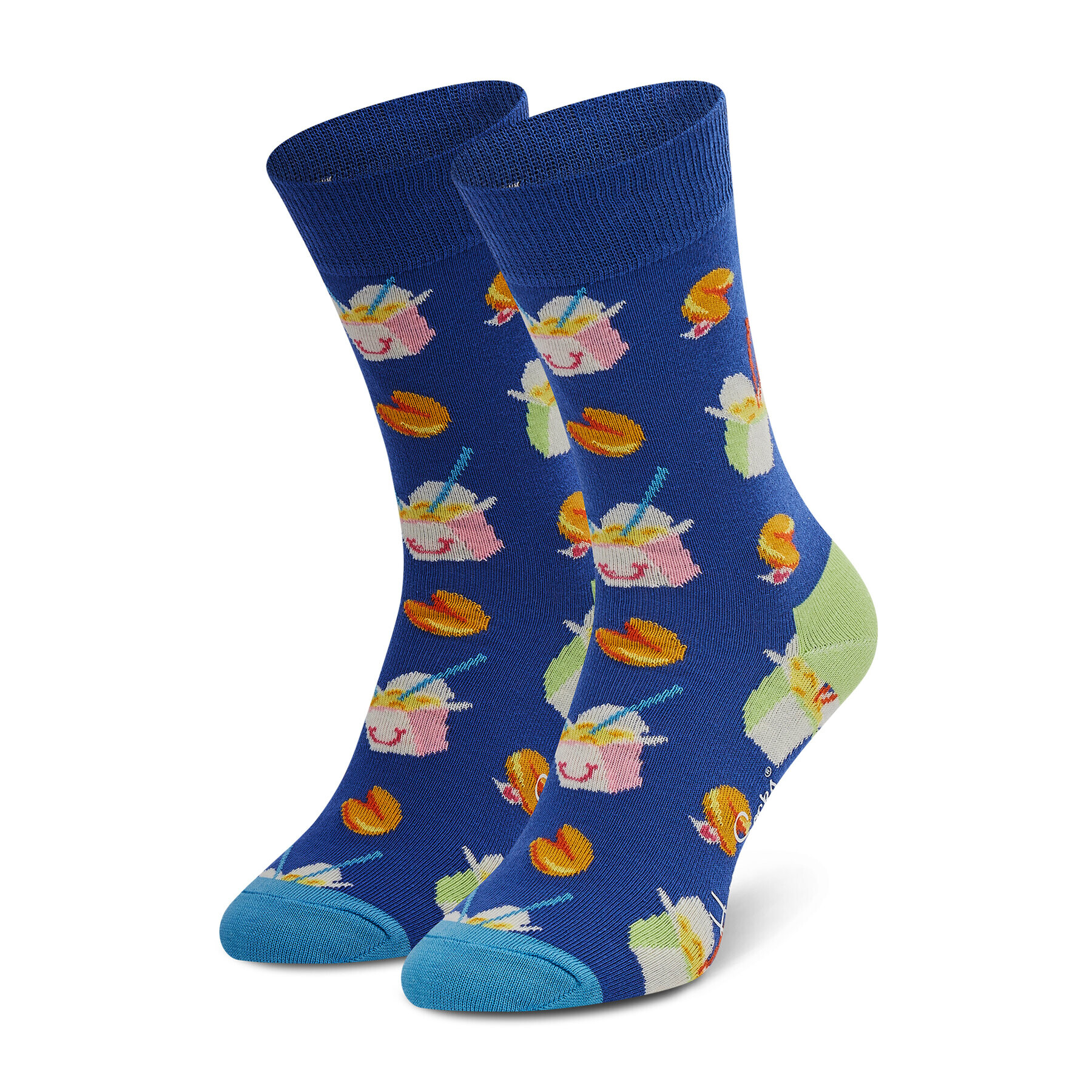 Happy Socks Ponožky Vysoké Unisex TOS01-6300 Modrá - Pepit.sk