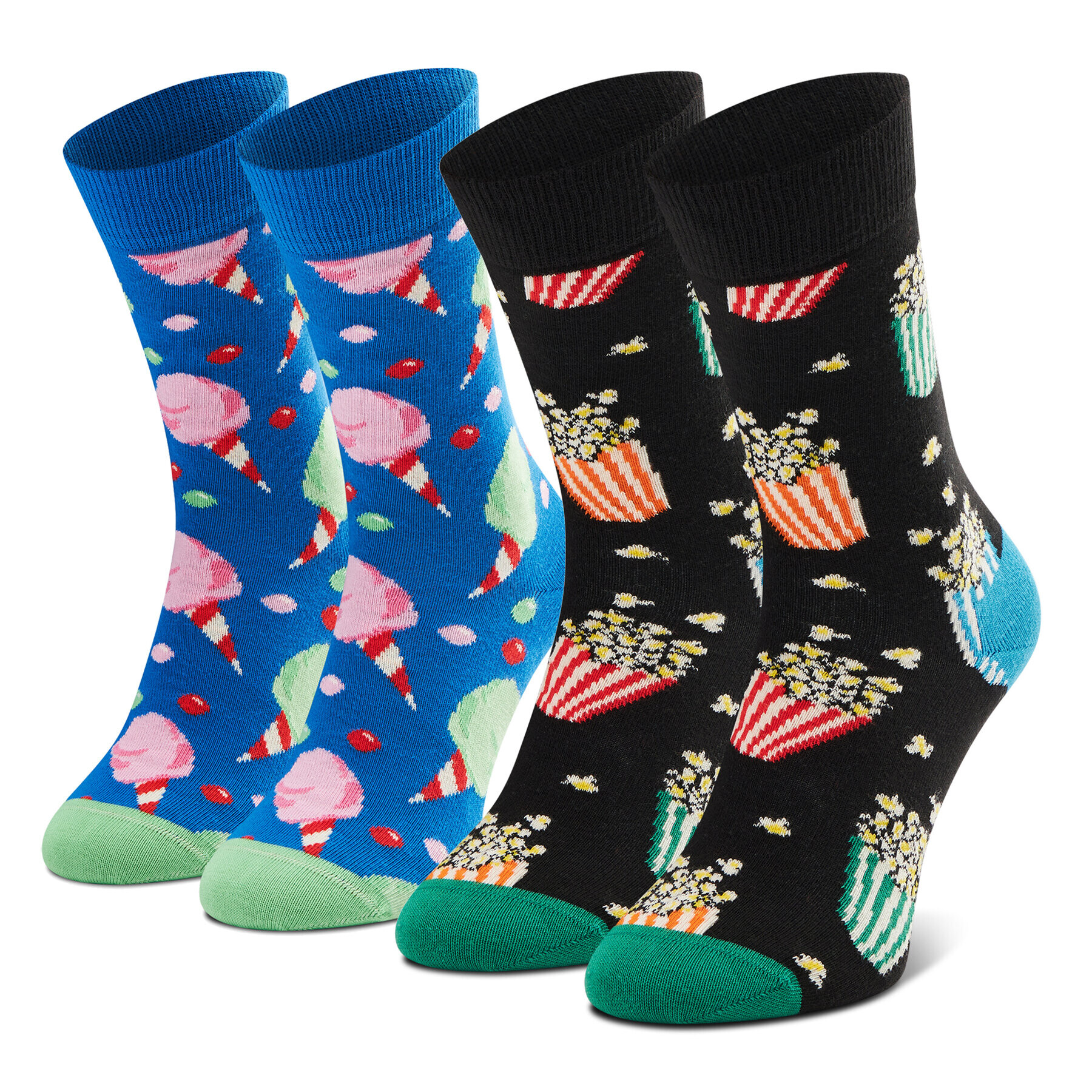 Happy Socks Súprava 2 párov vysokých ponožiek unisex XSNA02-6300 Čierna - Pepit.sk