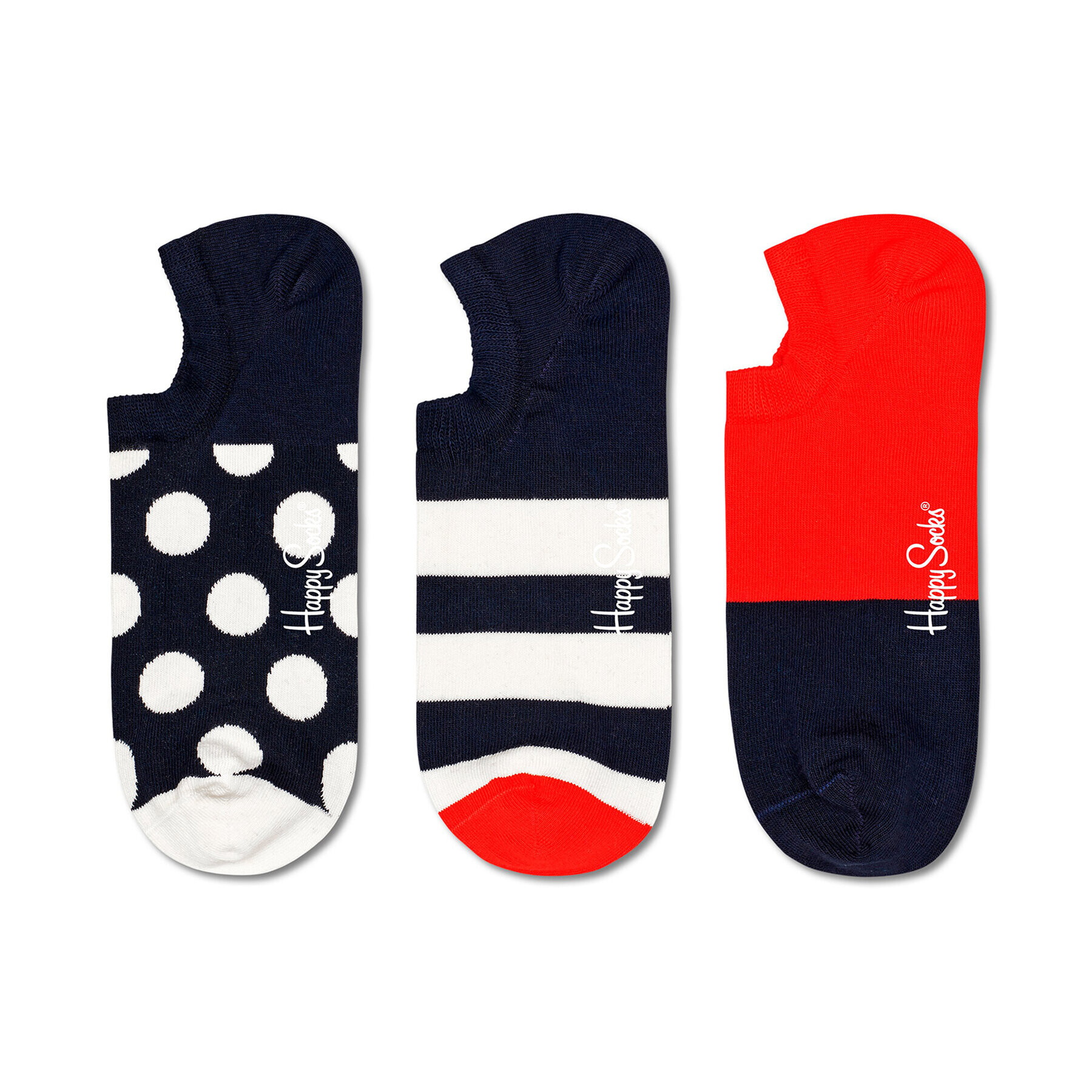 Happy Socks Súprava 3 párov kotníkových ponožiek unisex BDO39-6500 Farebná - Pepit.sk