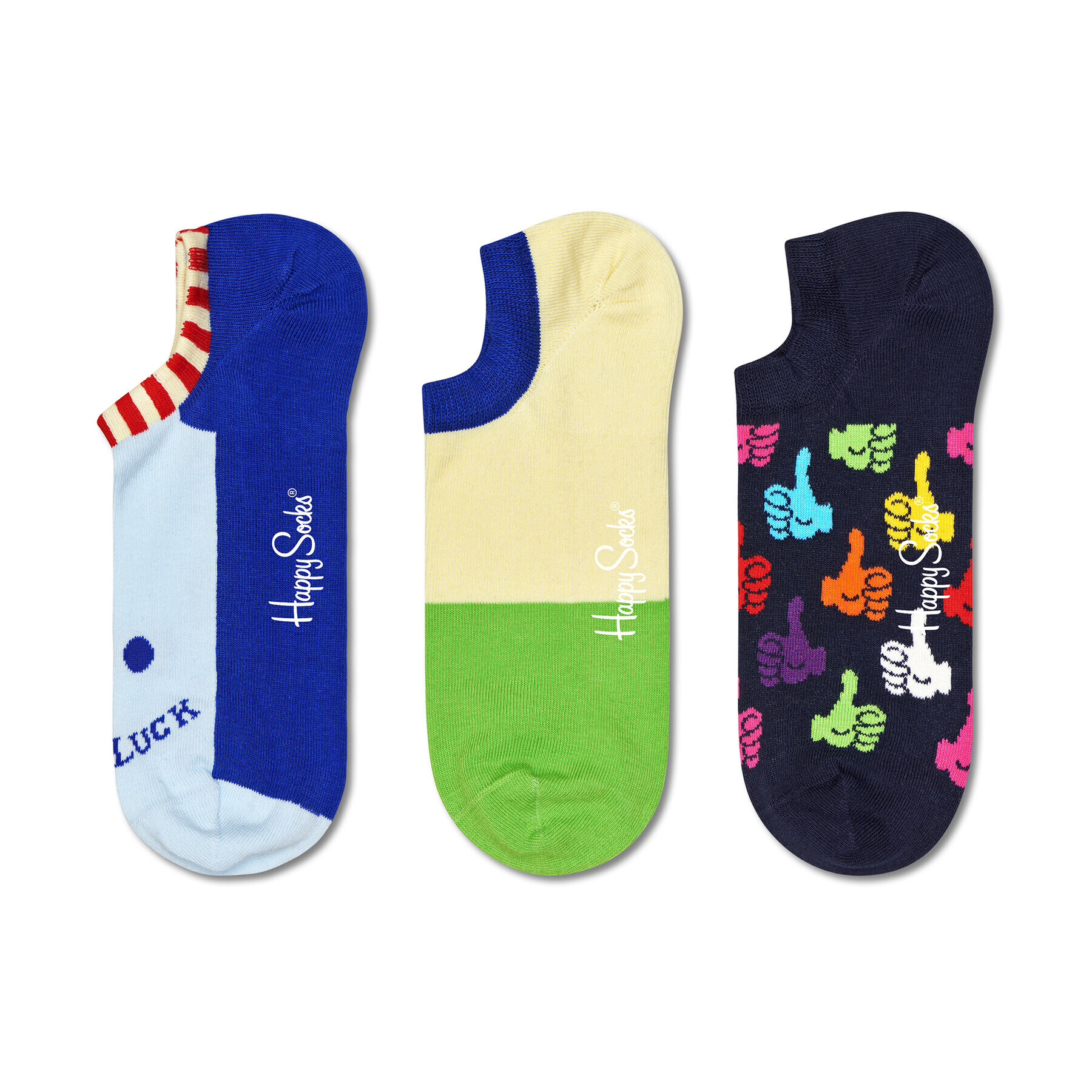 Happy Socks Súprava 3 párov kotníkových ponožiek unisex LUK39-6000 Farebná - Pepit.sk