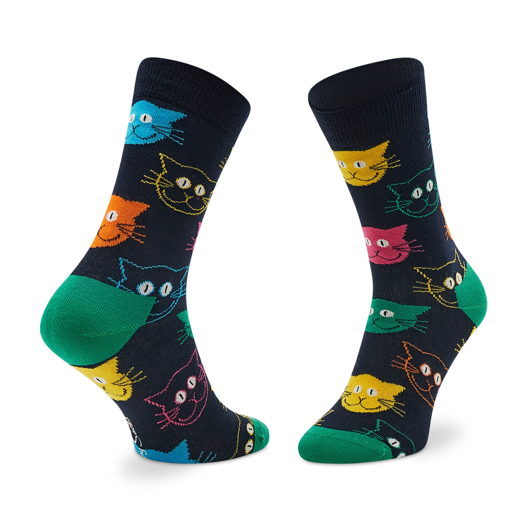 Happy Socks Súprava 3 párov vysokých ponožiek unisex XMJA08-0150 Čierna - Pepit.sk