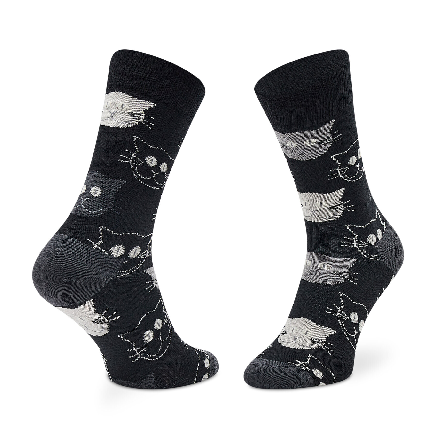 Happy Socks Súprava 3 párov vysokých ponožiek unisex XMJA08-0150 Čierna - Pepit.sk