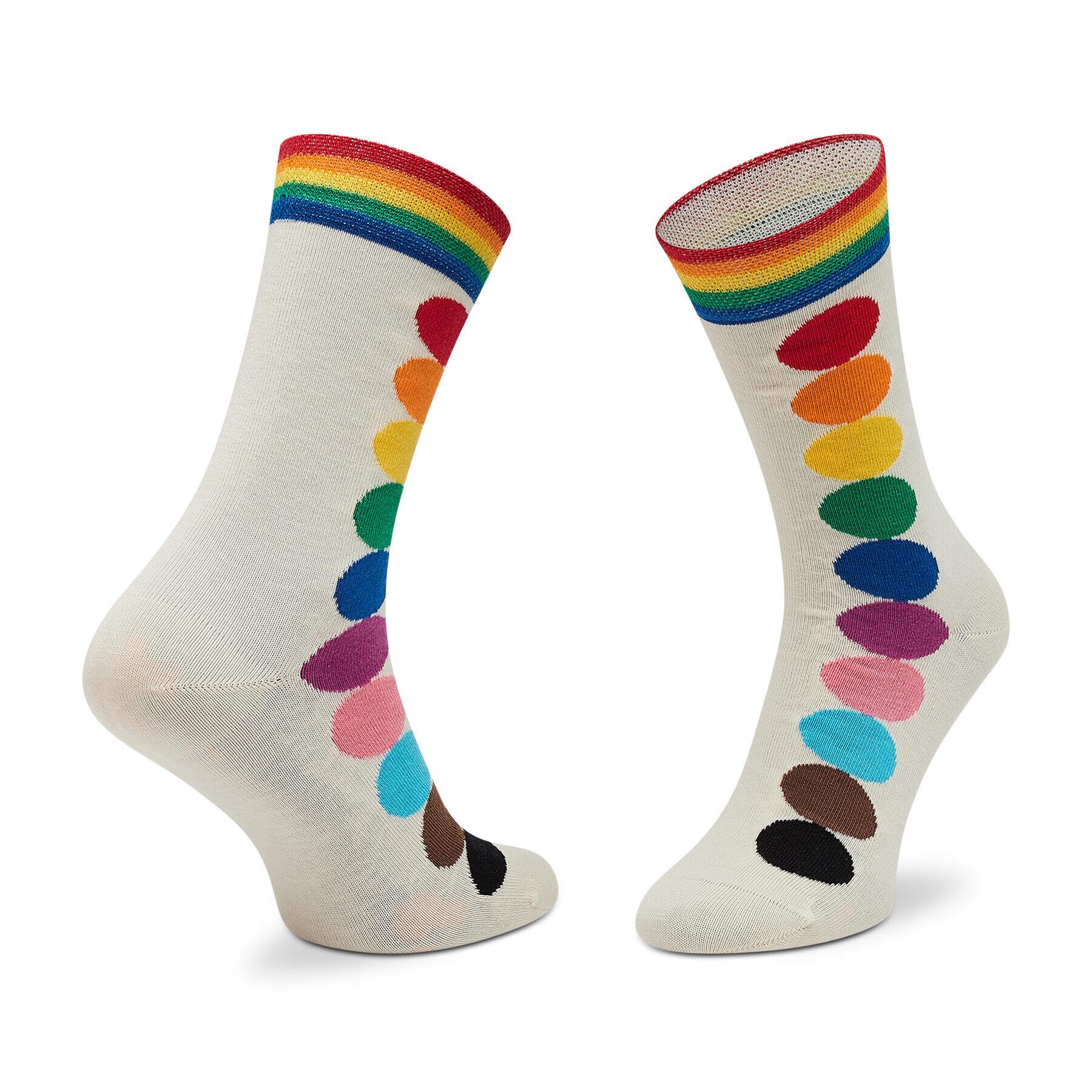 Happy Socks Súprava 3 párov vysokých ponožiek unisex XPRD08-1300 Biela - Pepit.sk