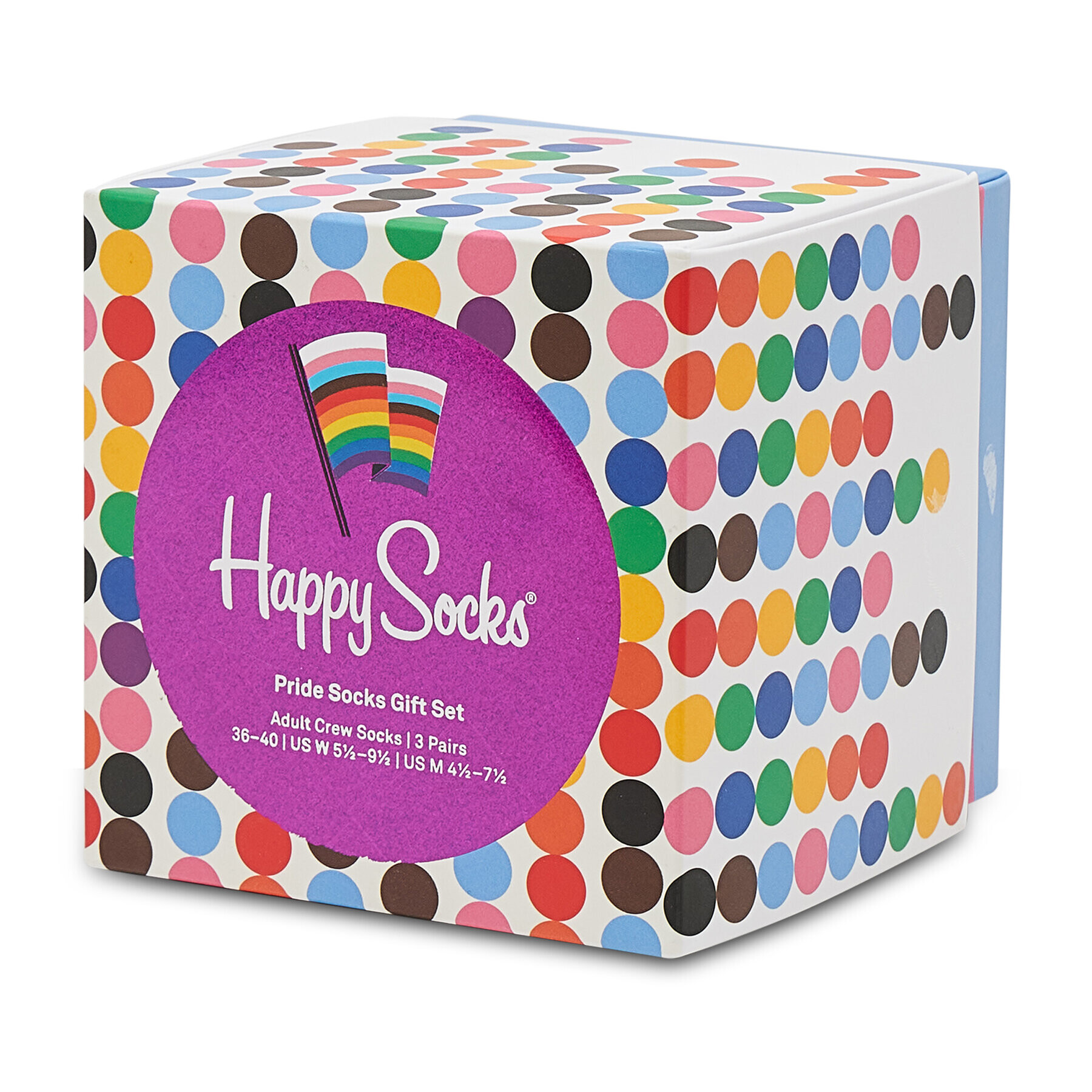 Happy Socks Súprava 3 párov vysokých ponožiek unisex XPRD08-1300 Biela - Pepit.sk