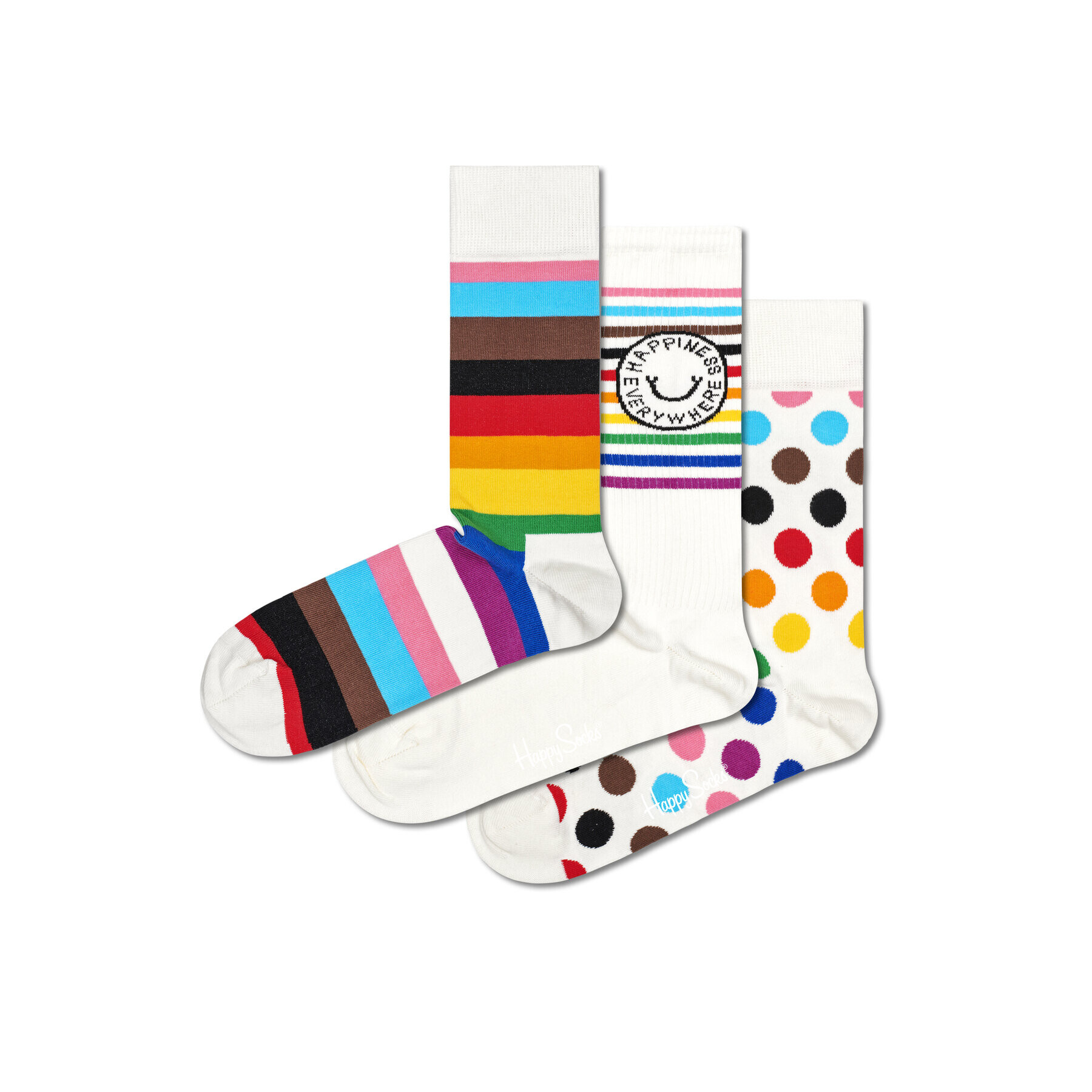 Happy Socks Súprava 3 párov vysokých ponožiek unisex XPRE08-1300 Farebná - Pepit.sk