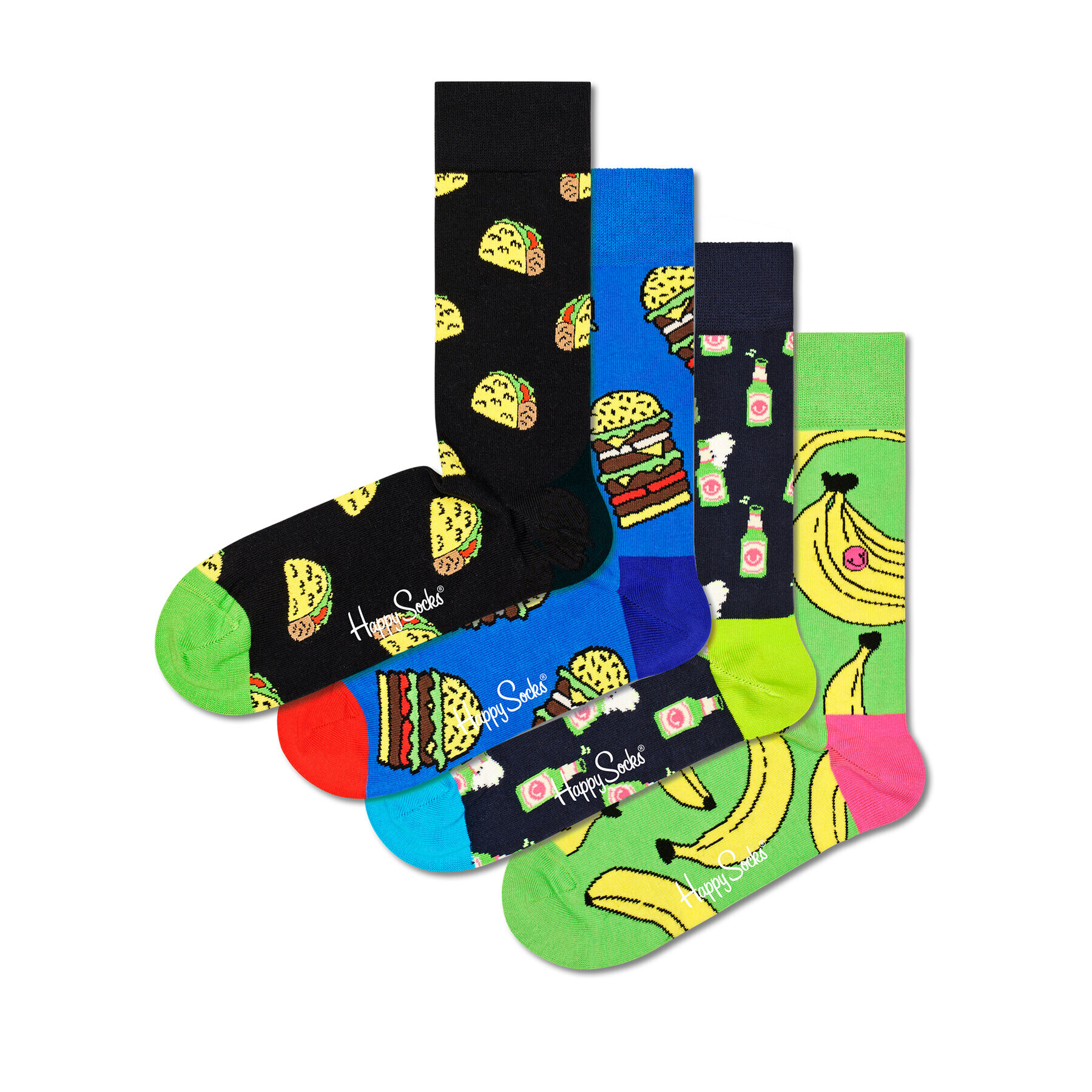 Happy Socks Súprava 4 párov vysokých ponožiek unisex XYUM09-0200 Farebná - Pepit.sk