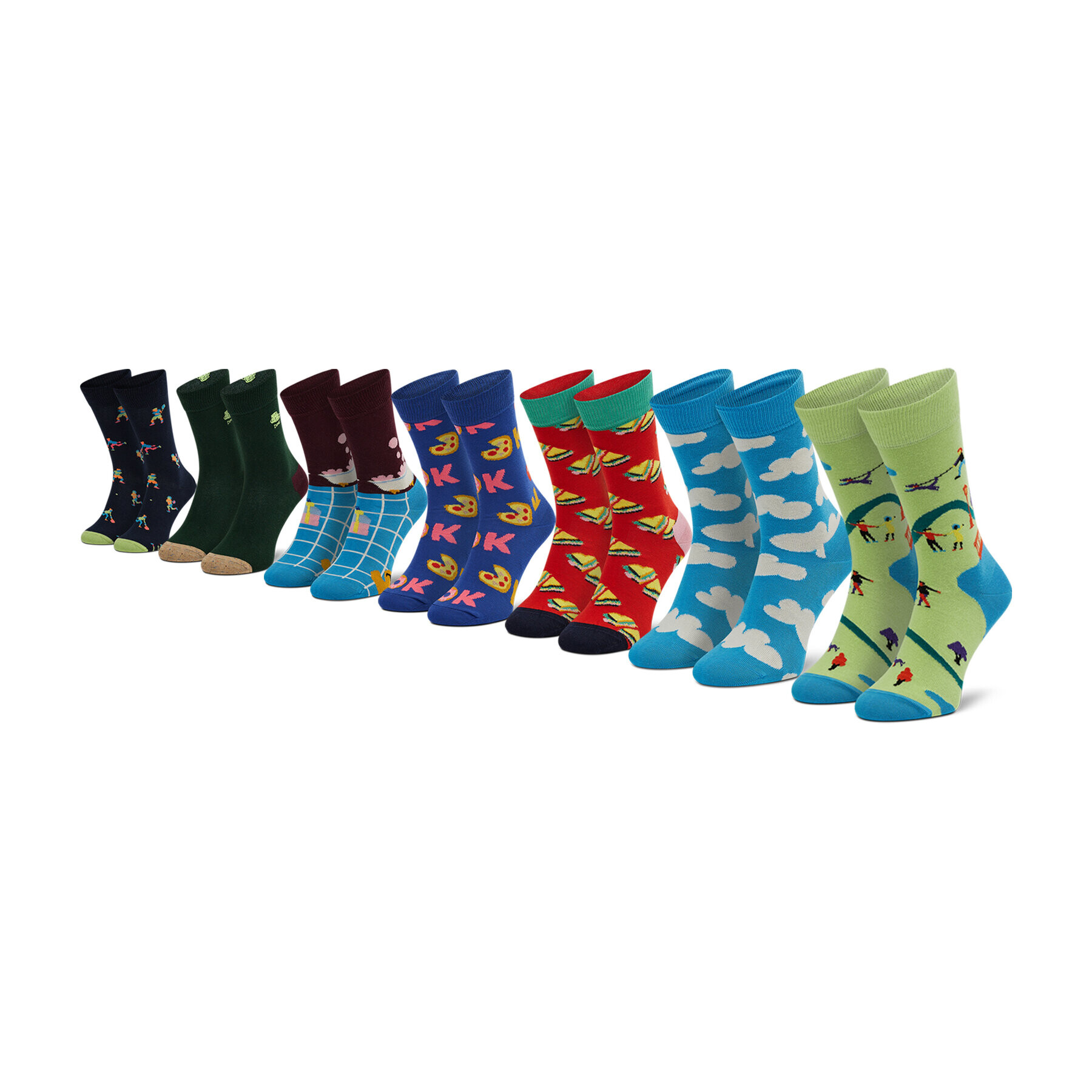 Happy Socks Súprava 7 párov vysokých ponožiek unisex XSEV15-0200 Farebná - Pepit.sk