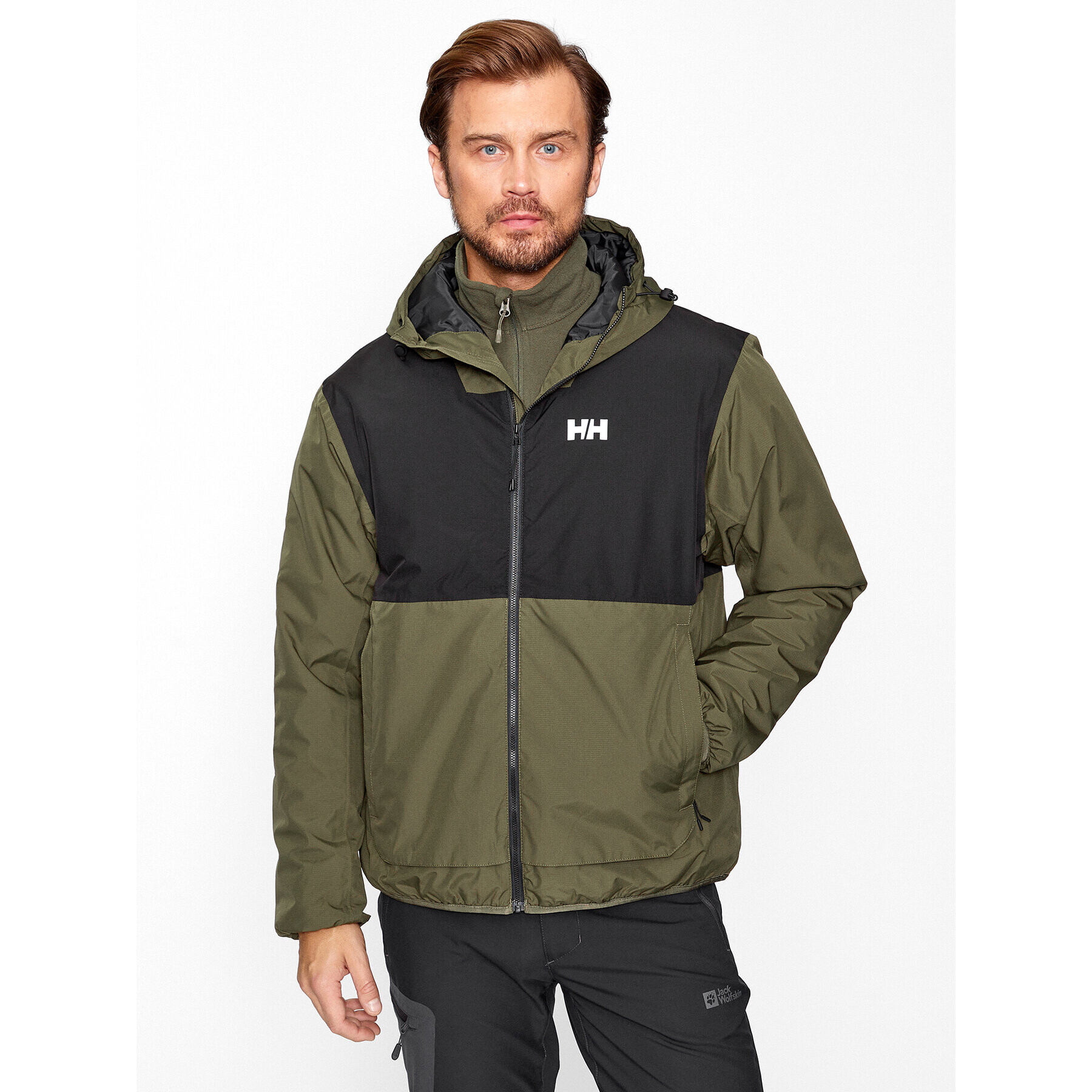 Helly Hansen Nepremokavá bunda Ervik Ins 53983 Kaki Regular Fit - Pepit.sk