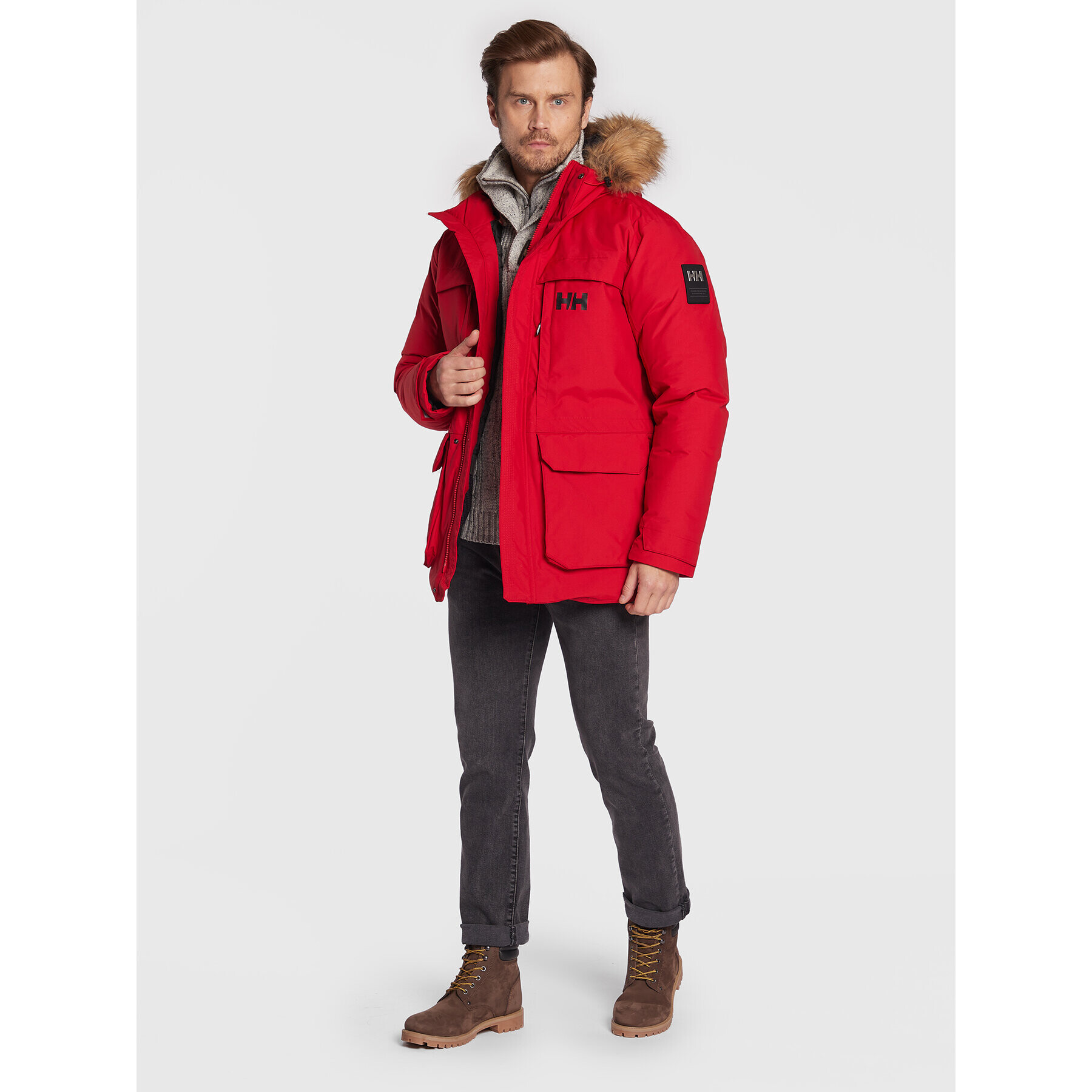 Helly Hansen Parka Nordsjo 53488 Červená Regular Fit - Pepit.sk