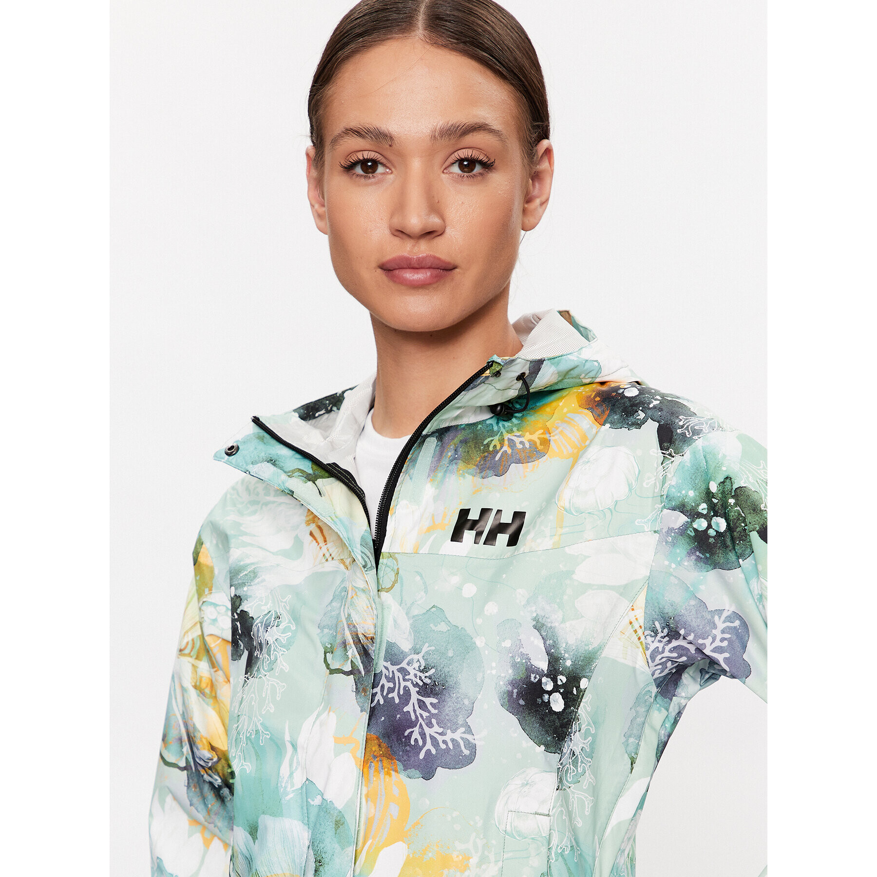 Helly Hansen Prechodná bunda ESRA RØISE Loke Print 63207 Zelená Regular Fit - Pepit.sk