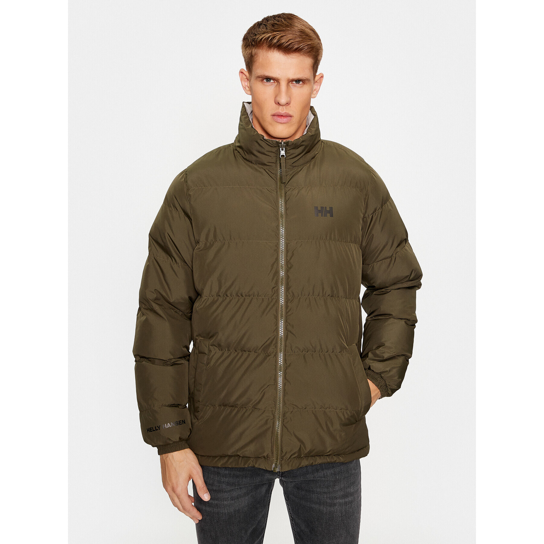 Helly Hansen Vatovaná bunda Yu 23 Reversible Puffer 54060 Kaki Regular Fit - Pepit.sk